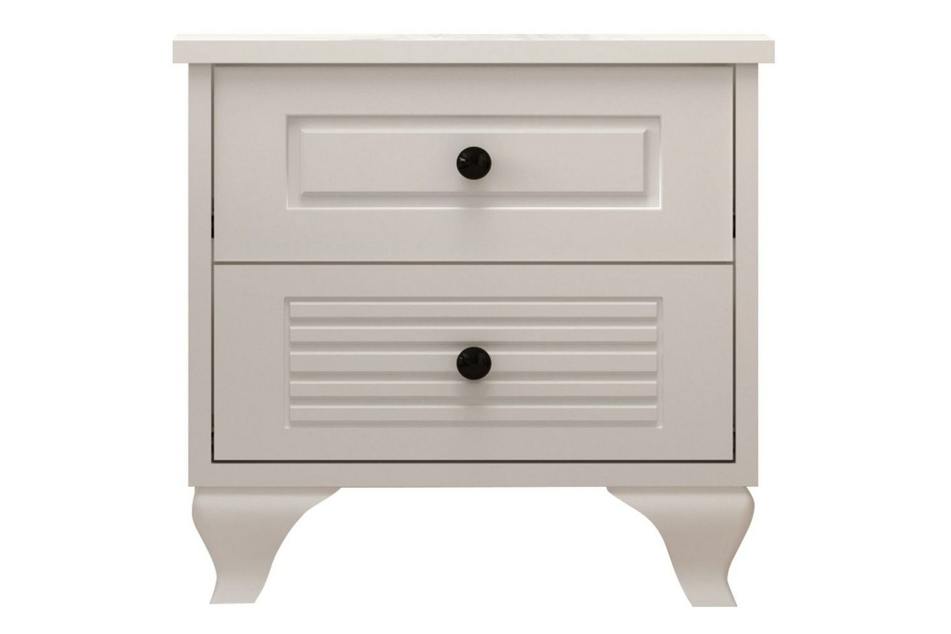 klyros sängbord 45 cm - matt vit