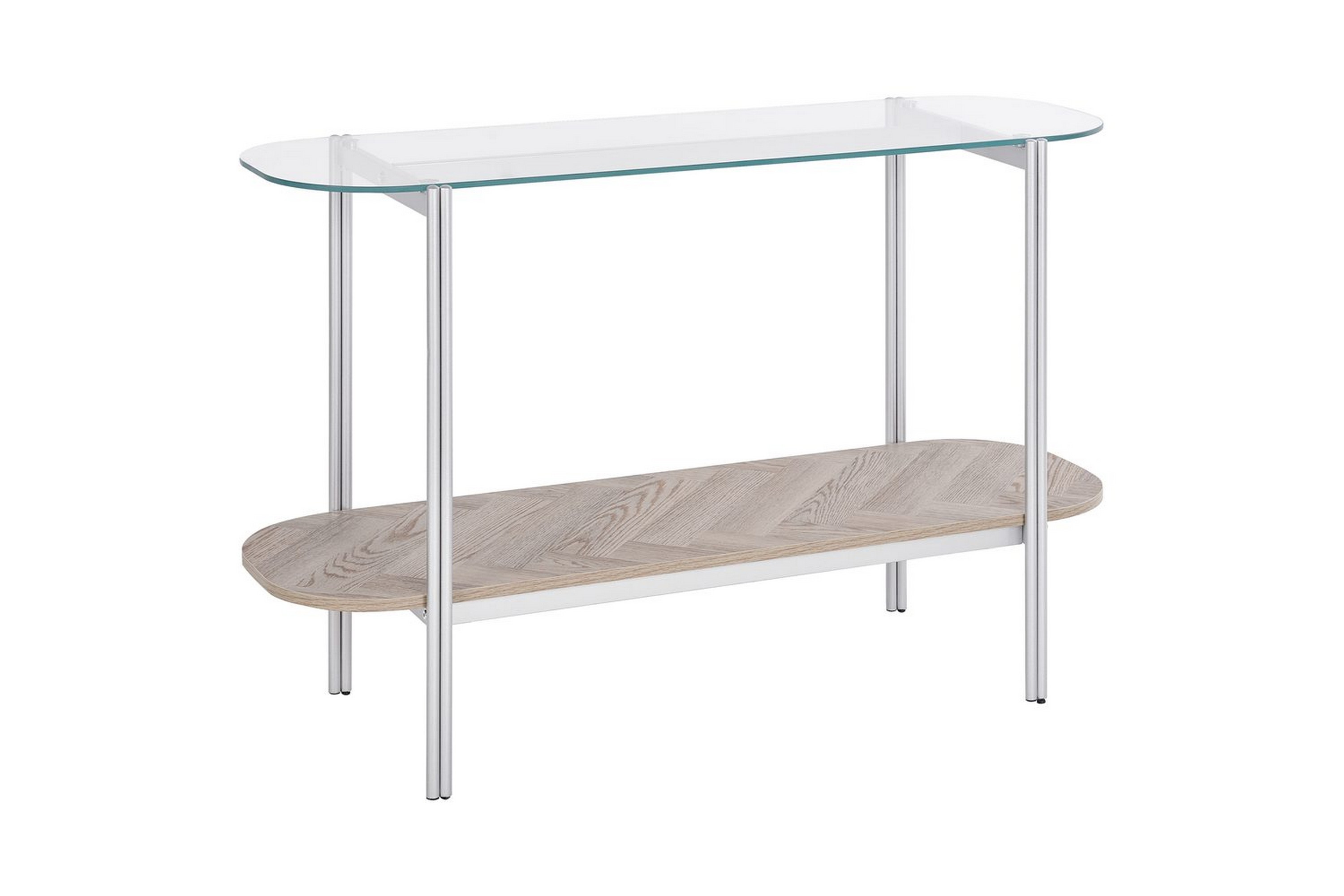 Konsolbord Lovell Silver, ljust träSilver, ljust trä