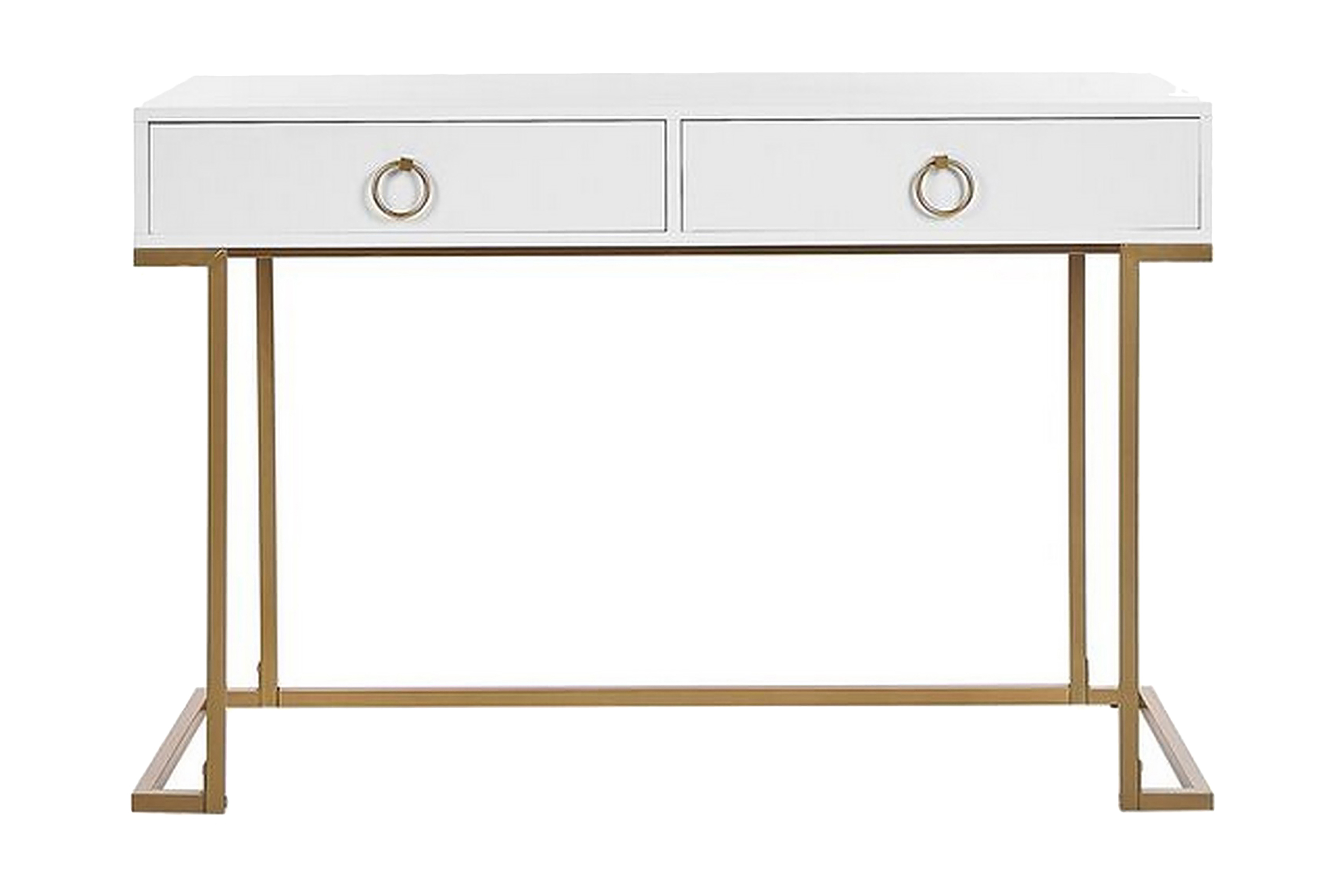 Konsolbord/skrivbord vit/guld WESTPORT Vit