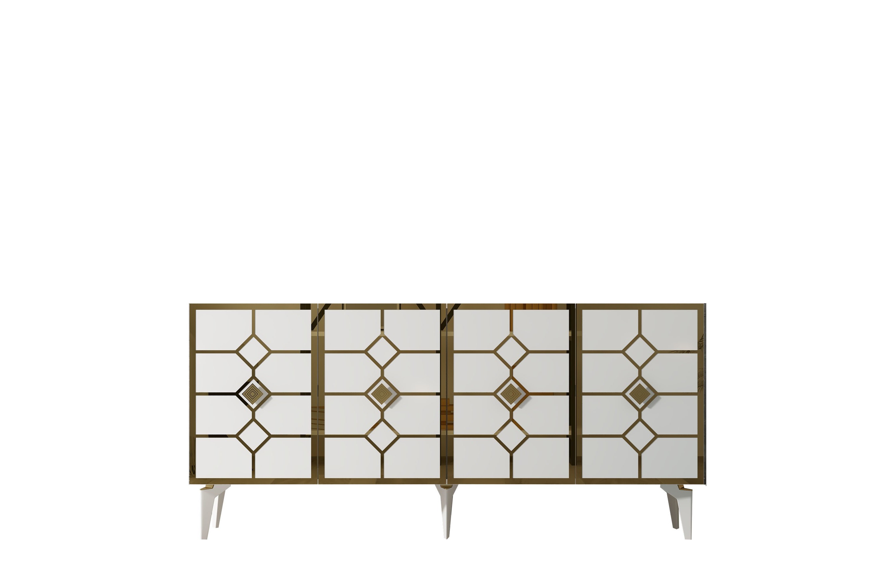 Konsollbord Cagla 150 cm Vit/Guld
