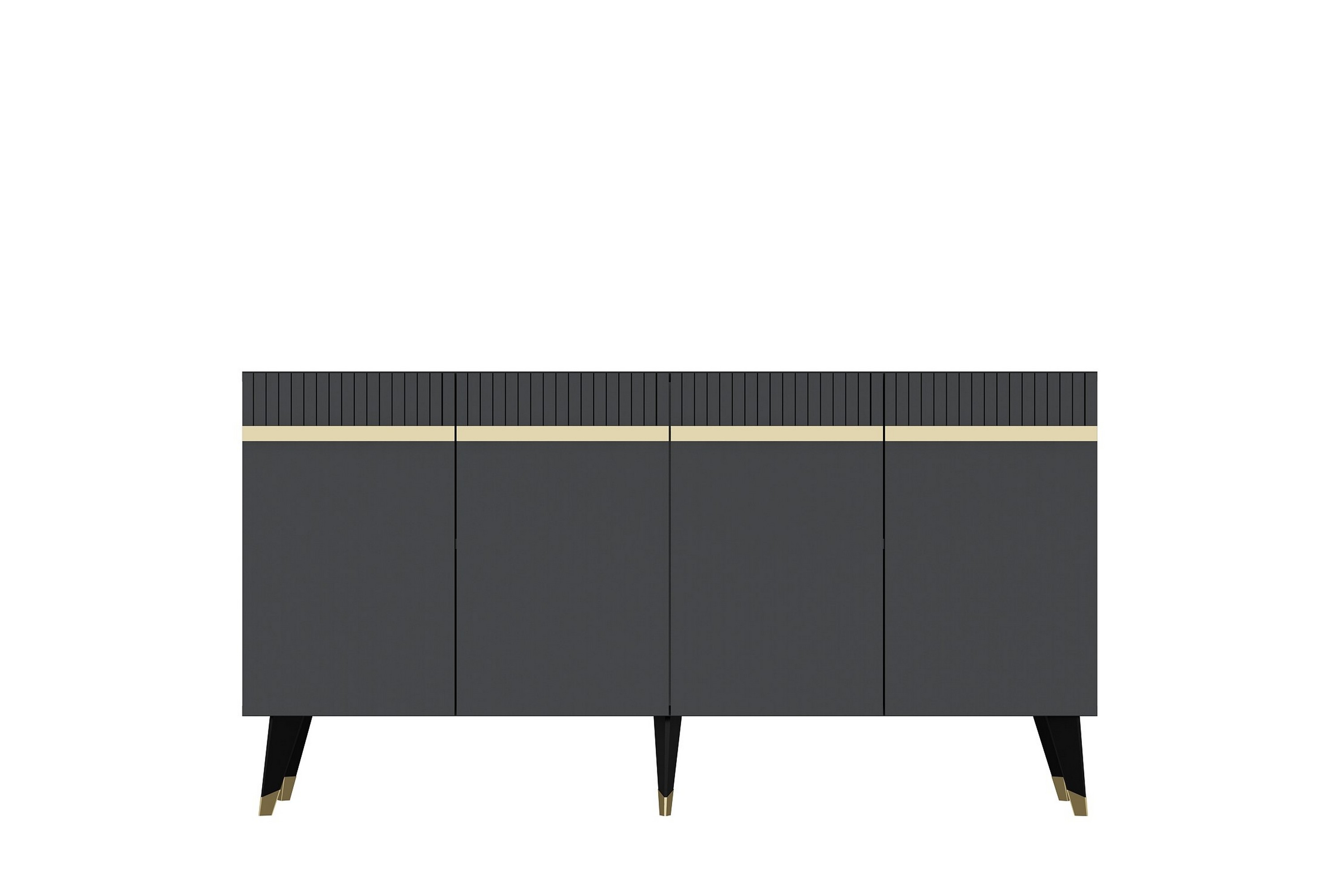 Konsollbord Defneia 150 cm Antracit/Guld