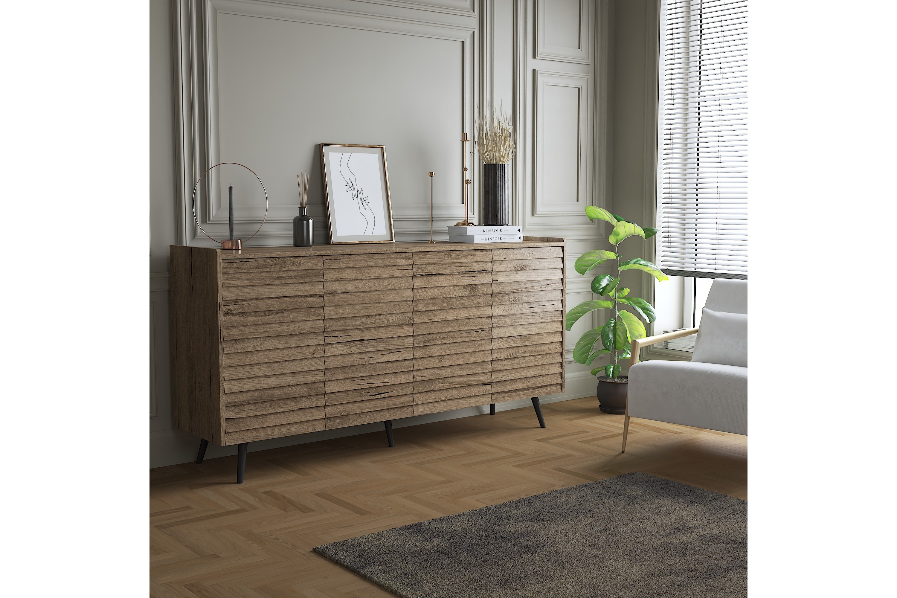 Konsollbord Elspet 180 cm Valnöt