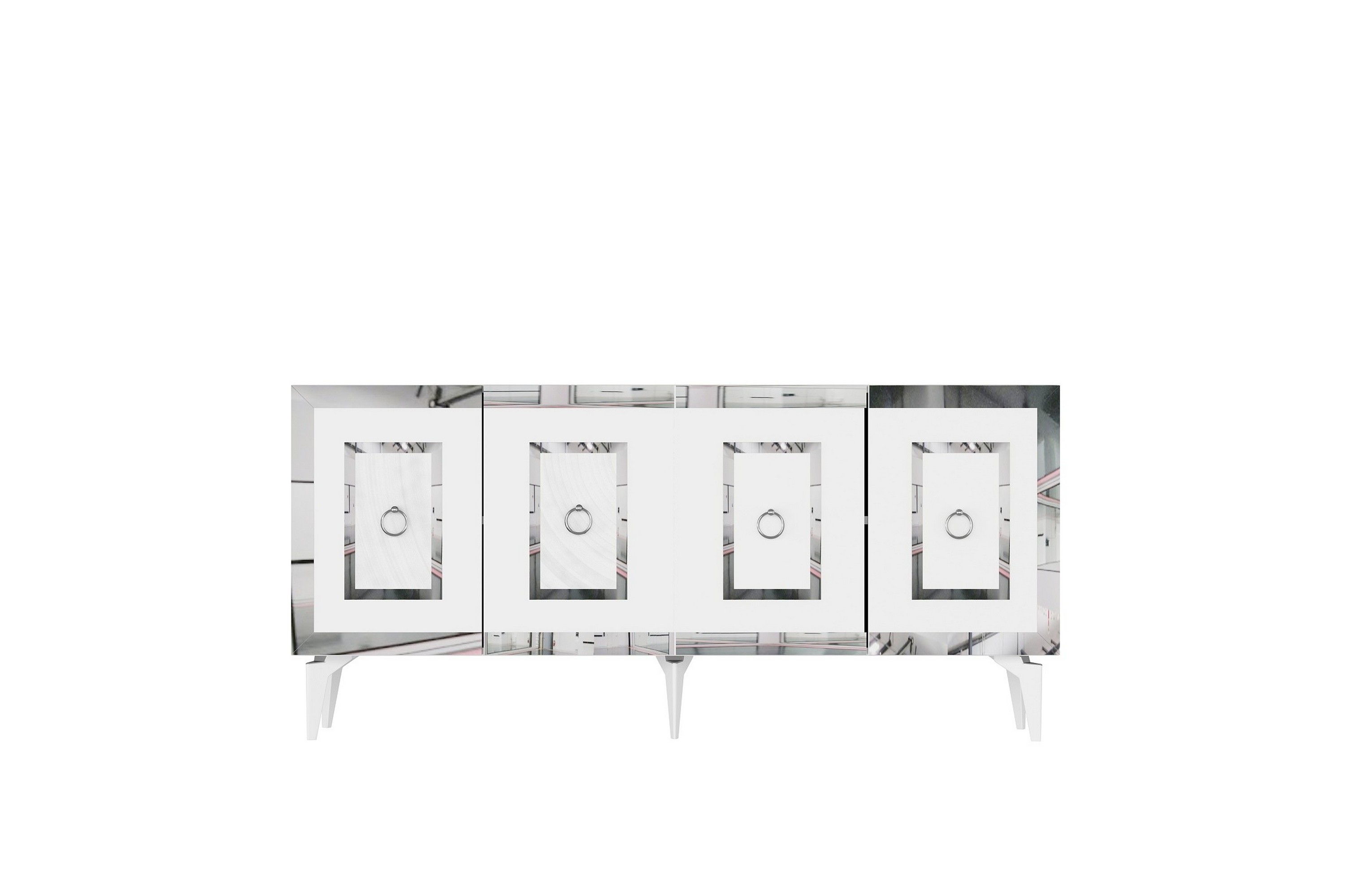 Konsollbord Harlen 150 cm Vit/Silver