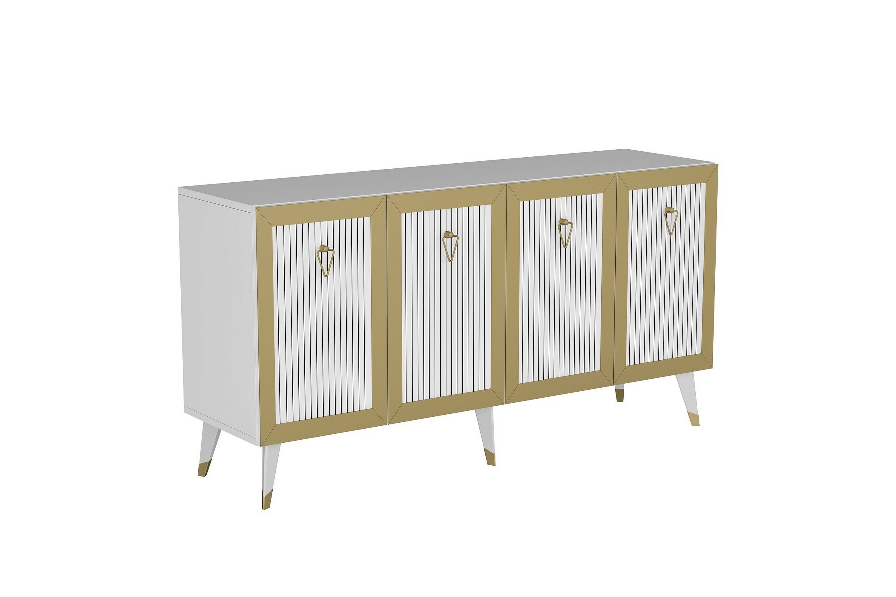 Konsollbord Hazelle 150 cm Vit/Guld