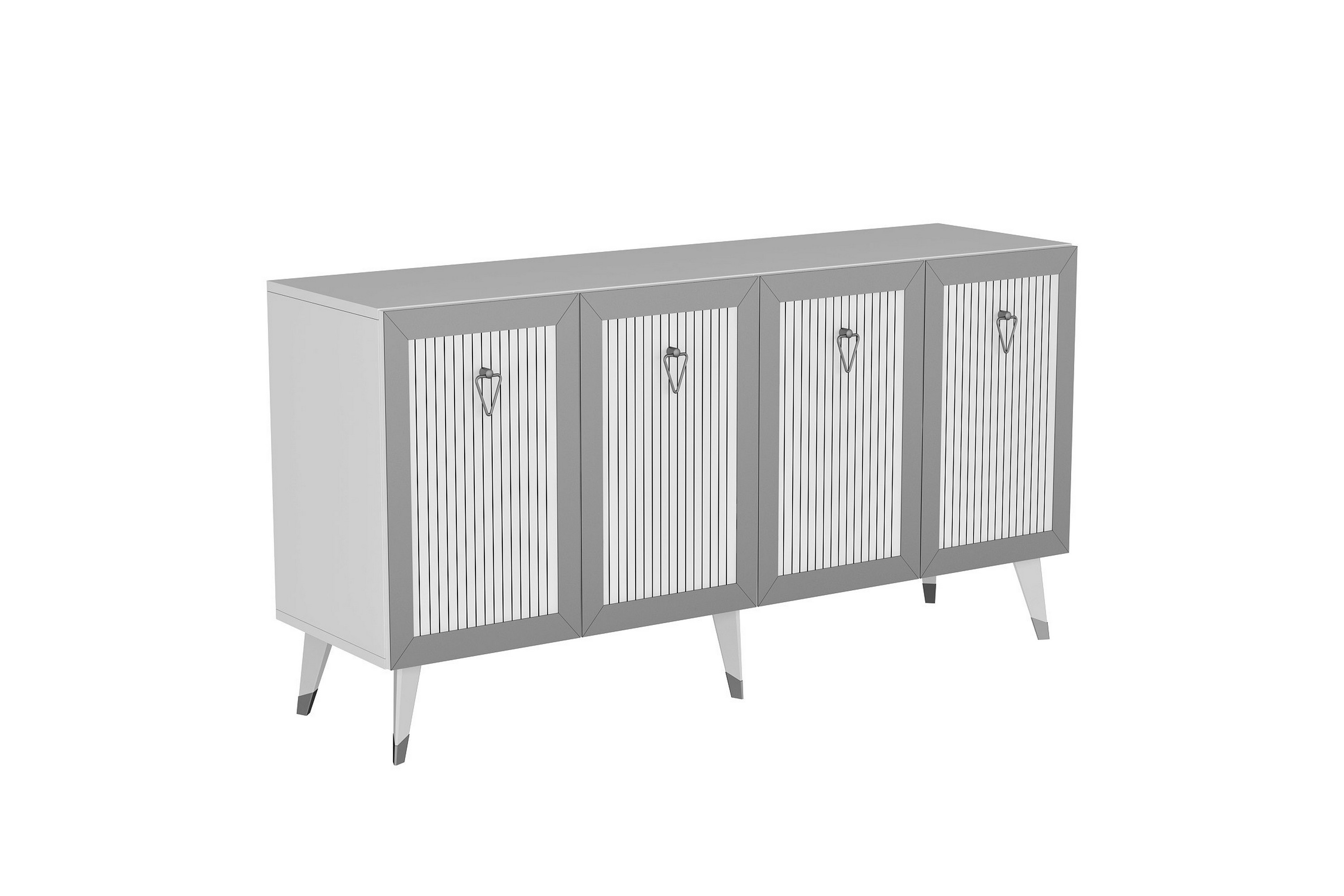 Konsollbord Hazelle 150 cm Vit/Silver