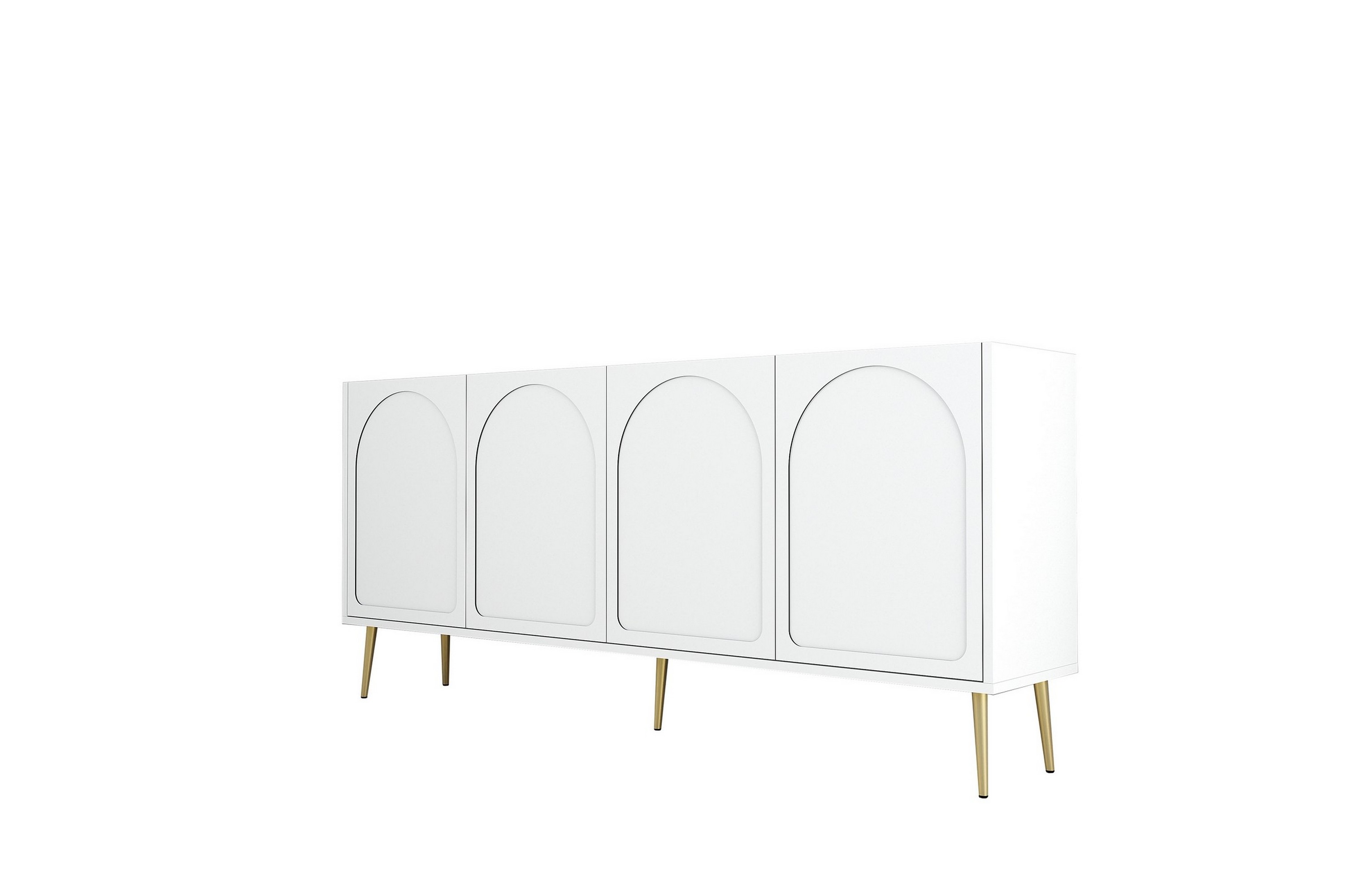 Konsollbord Hazim 180 cm Vit/Guld