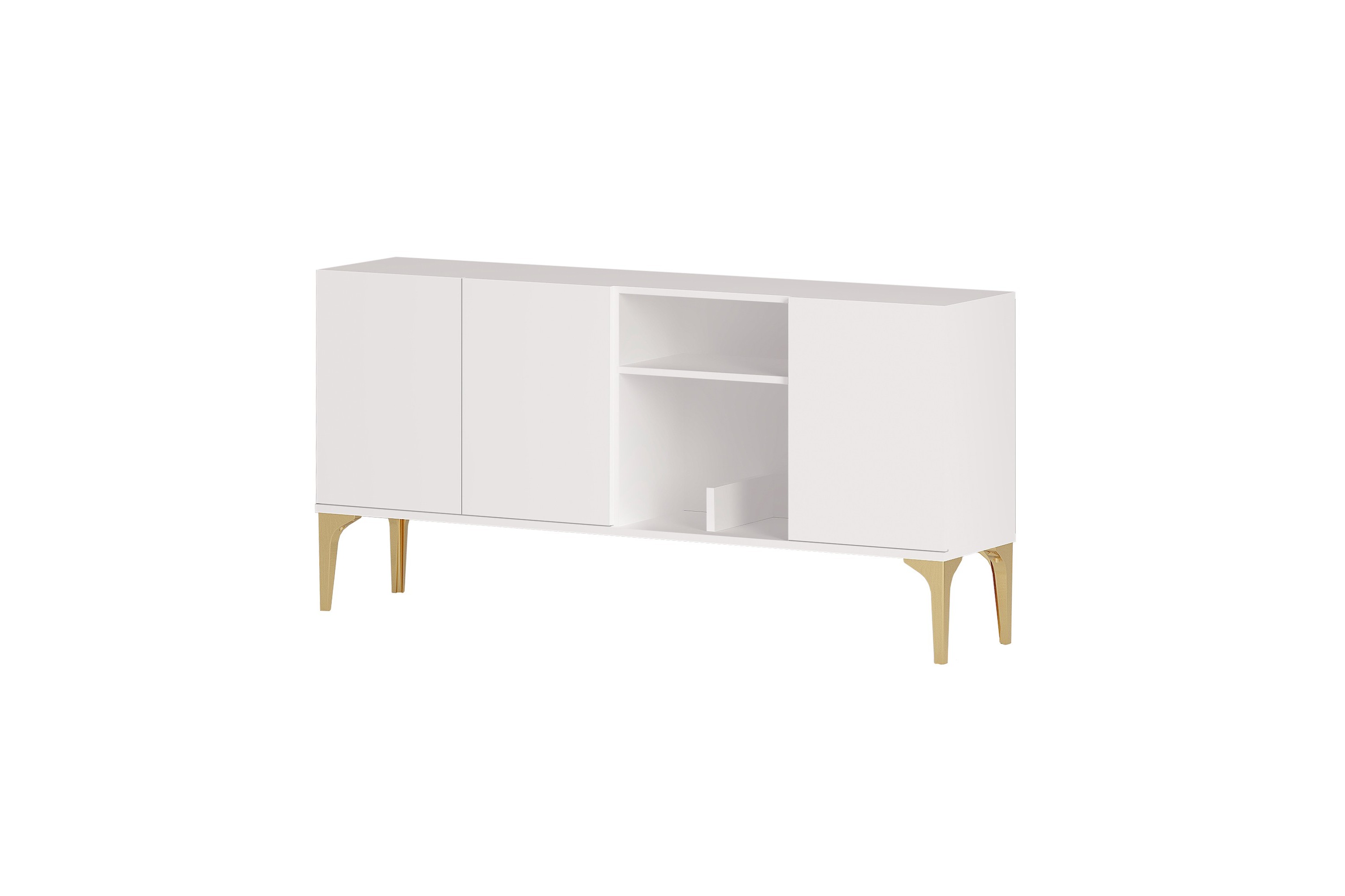 Konsollbord Heshel 150 cm Vit/Guld