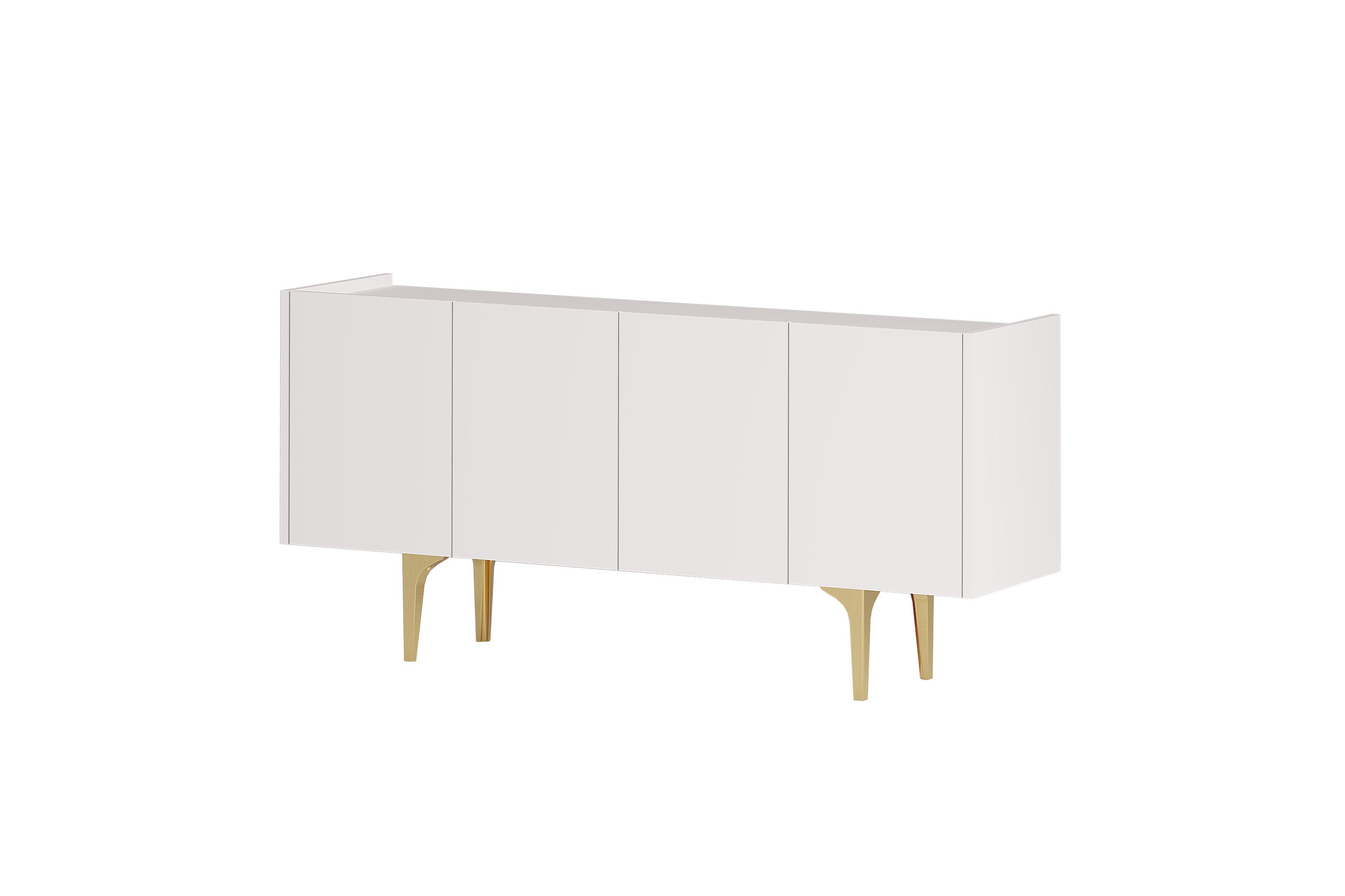 Konsollbord Honor 150 cm Vit/Guld
