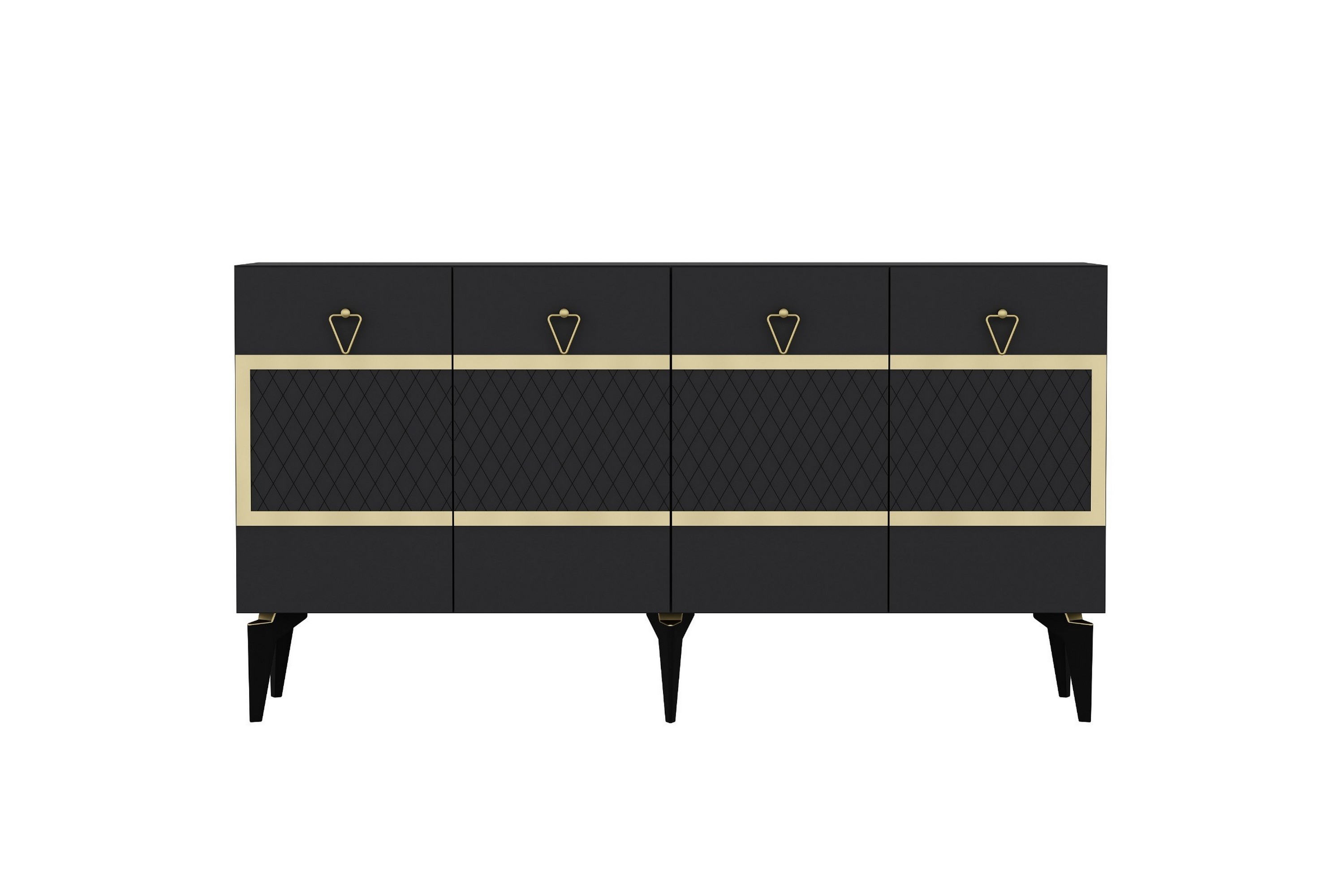 Konsollbord Ipek 150 cm Antracit/Guld