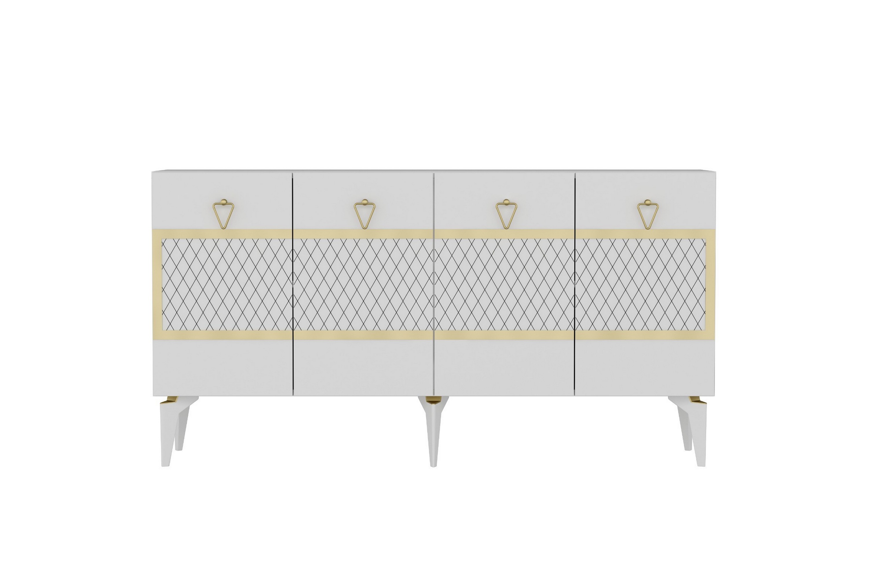 Konsollbord Ipek 150 cm Vit/Guld