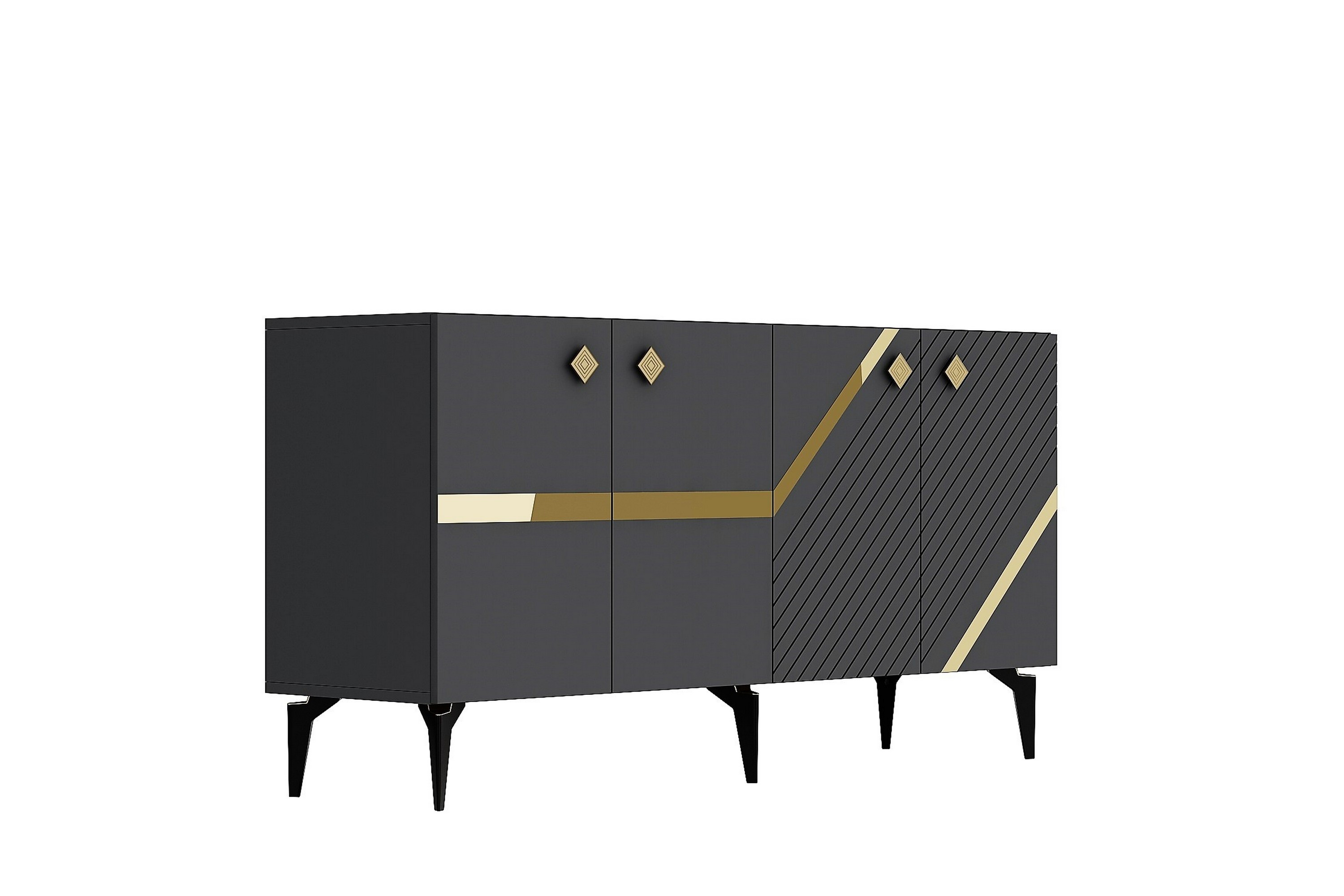 Konsollbord Iris 150 cm Antracit/Guld
