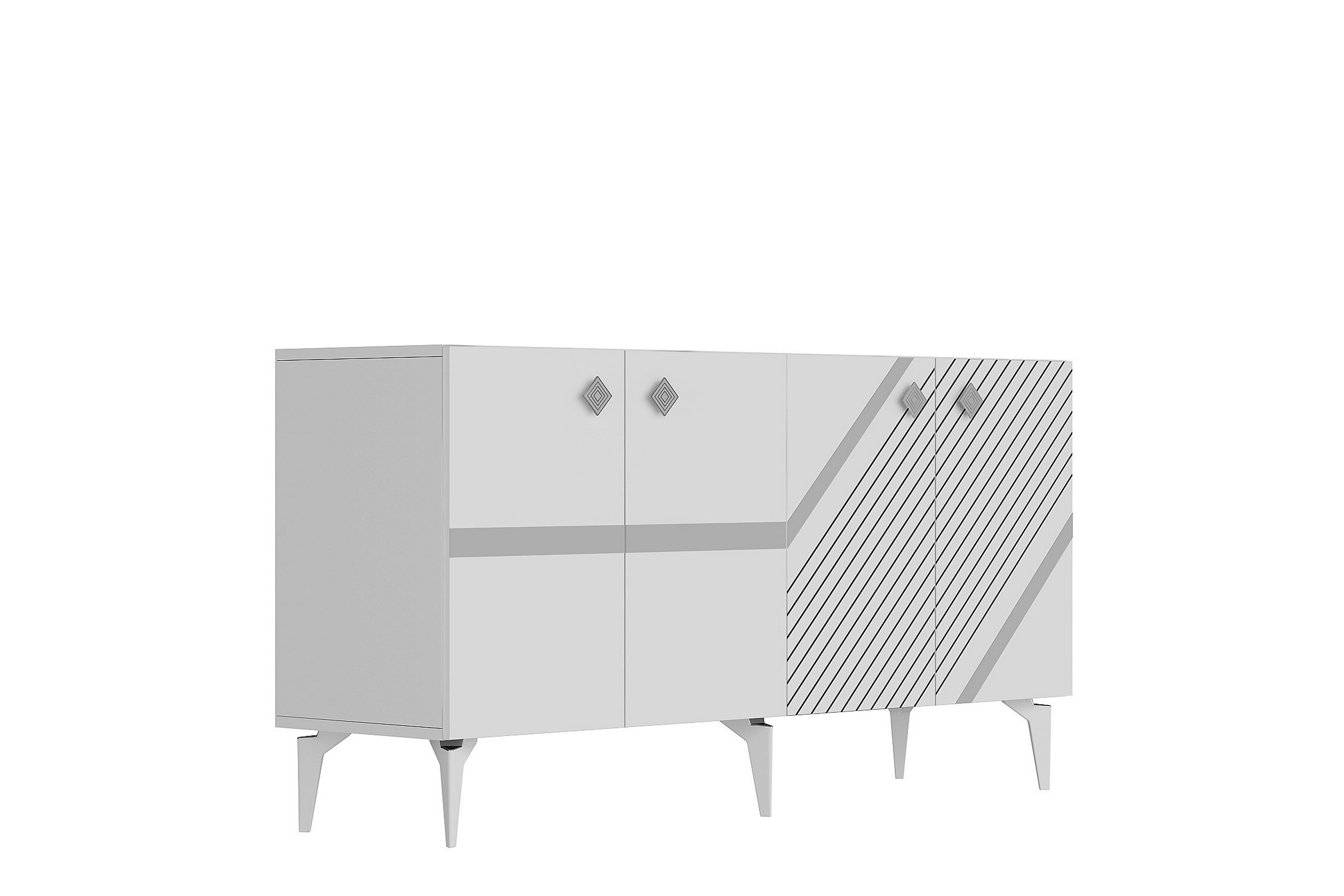 Konsollbord Iris 150 cm Vit/Silver