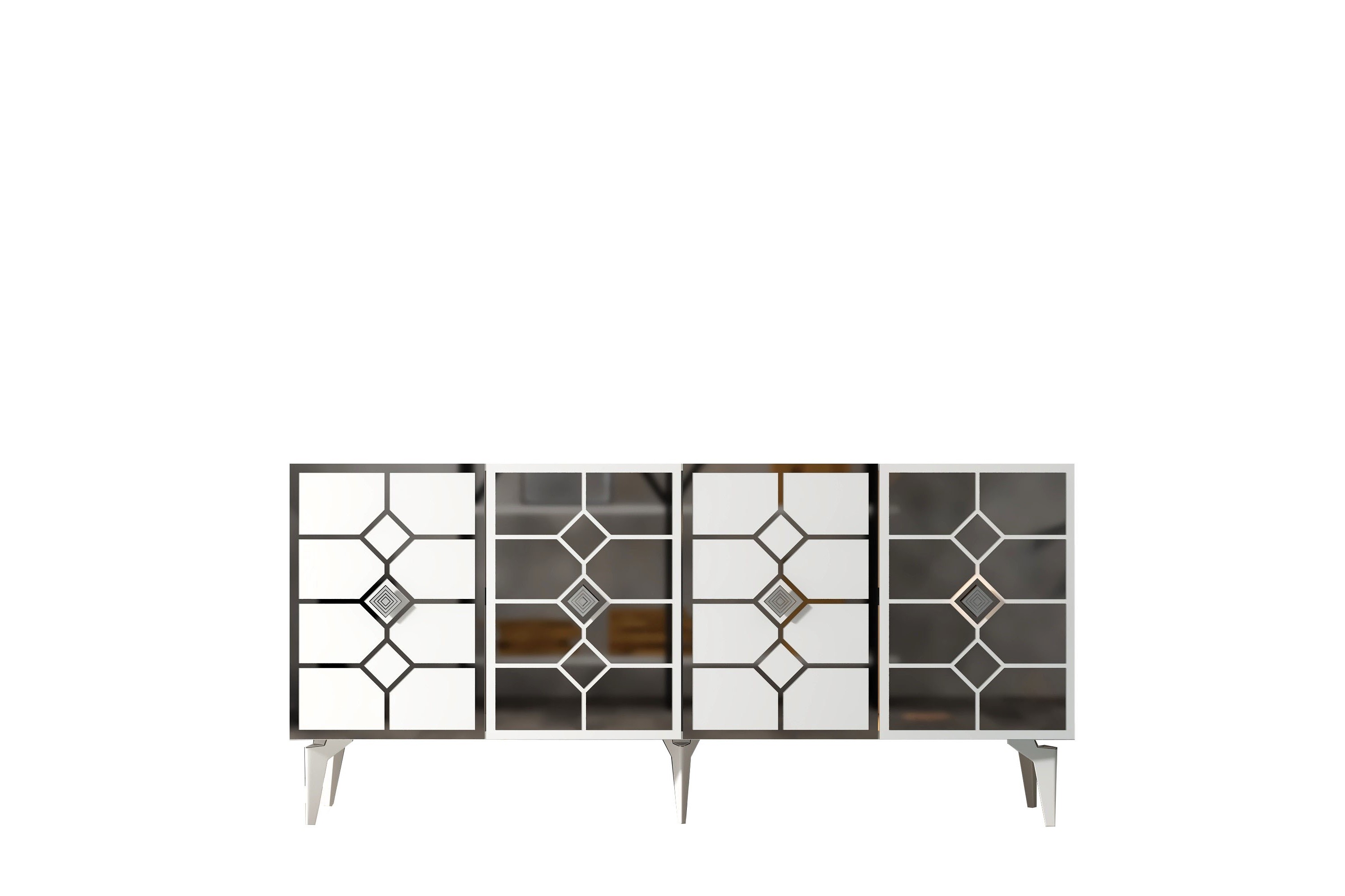 Konsollbord Irmaka 150 cm Vit/Silver