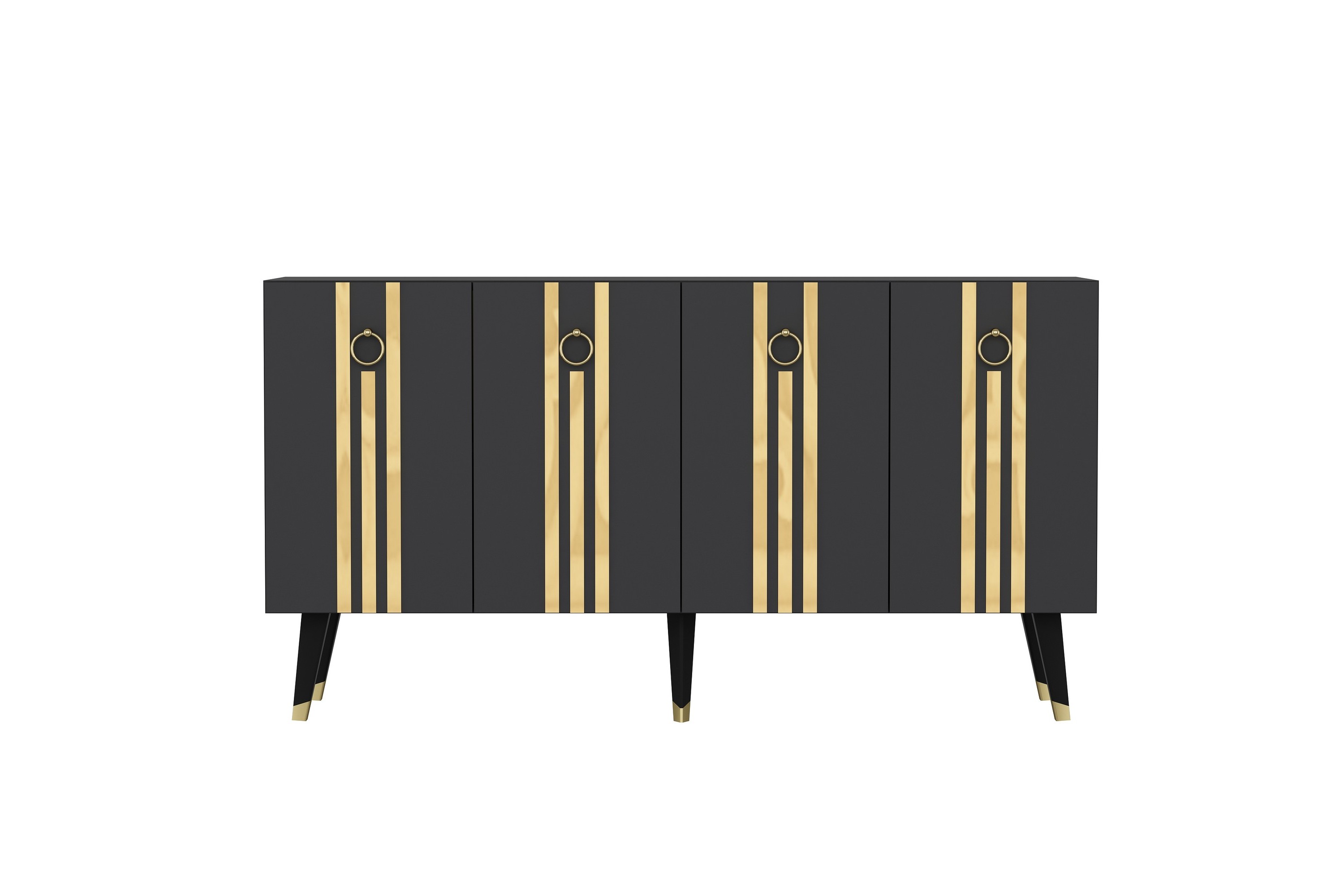 Konsollbord Isil 150 cm Antracit/Guld