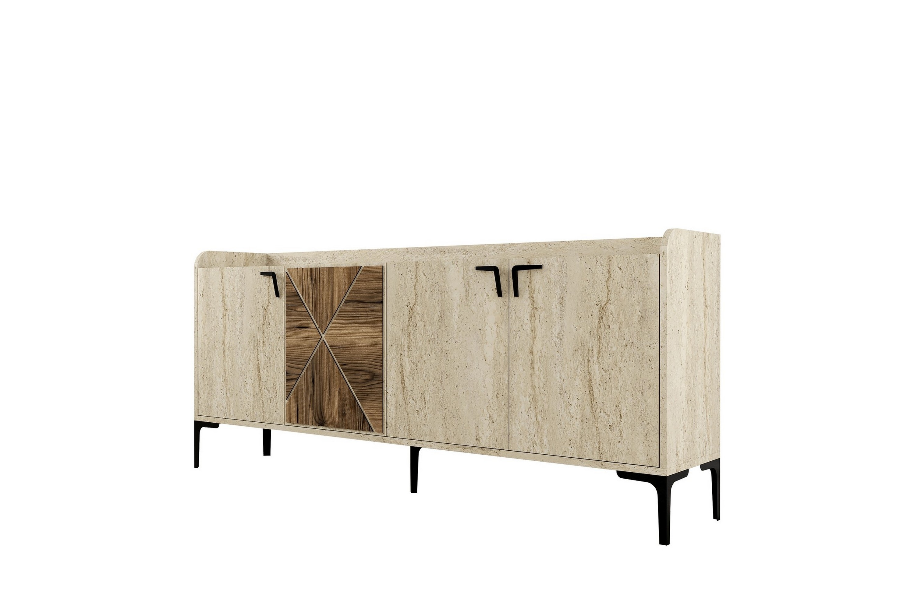 Konsollbord Itason 180 cm Valnöt/Beige