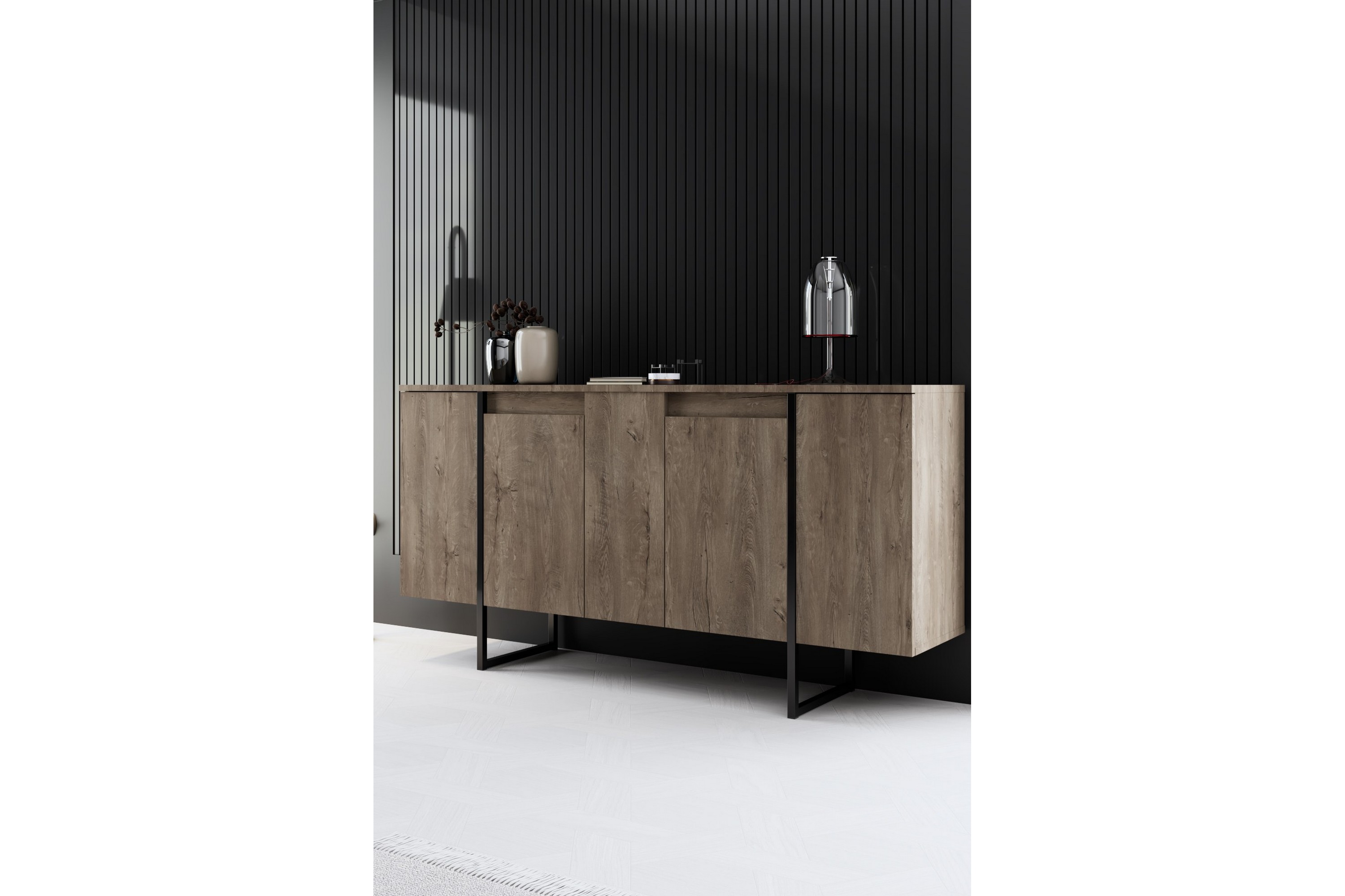 Konsollbord Luxe 160 cm Brun/Svart