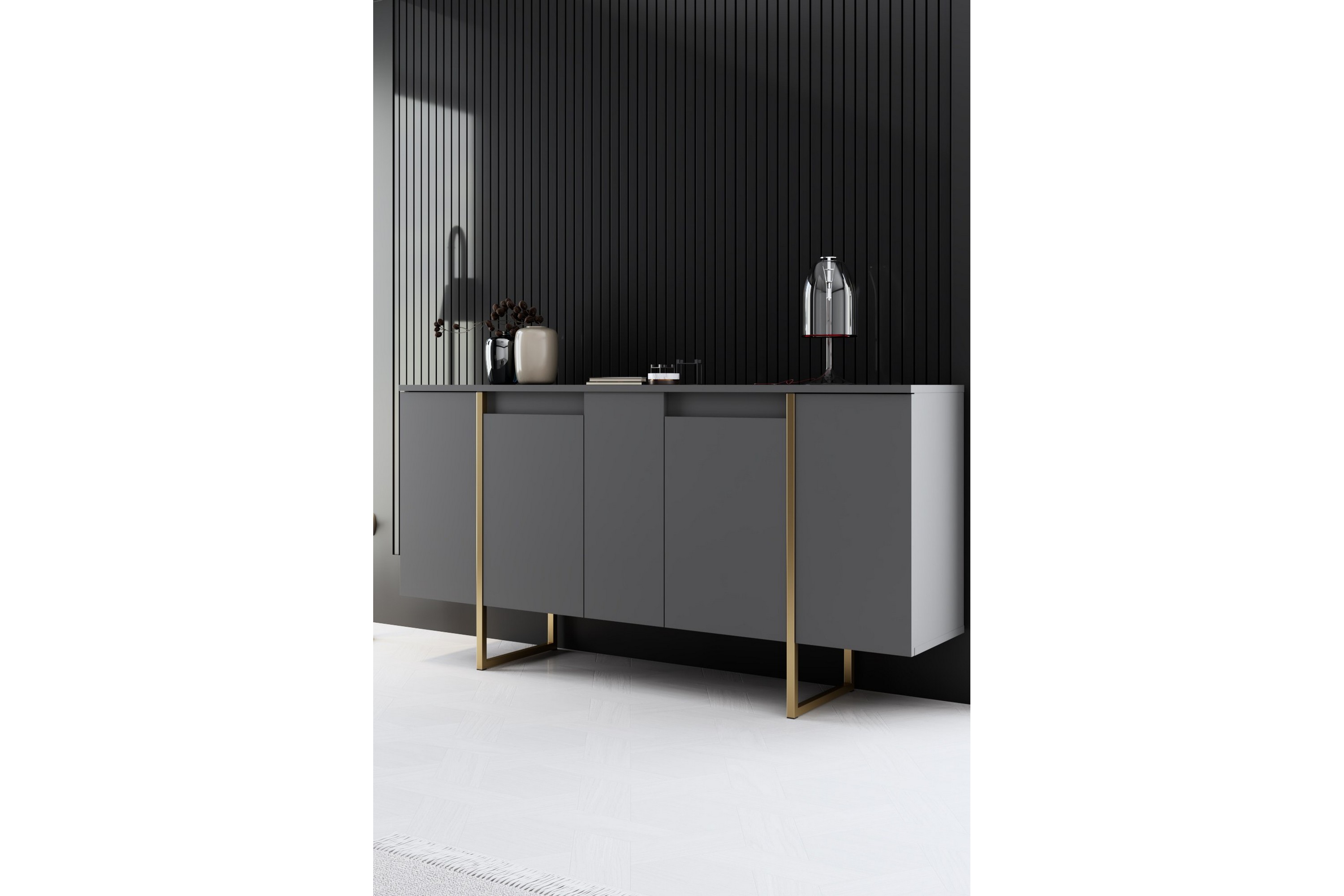 Konsollbord Luxe 160 cm GråGuld
