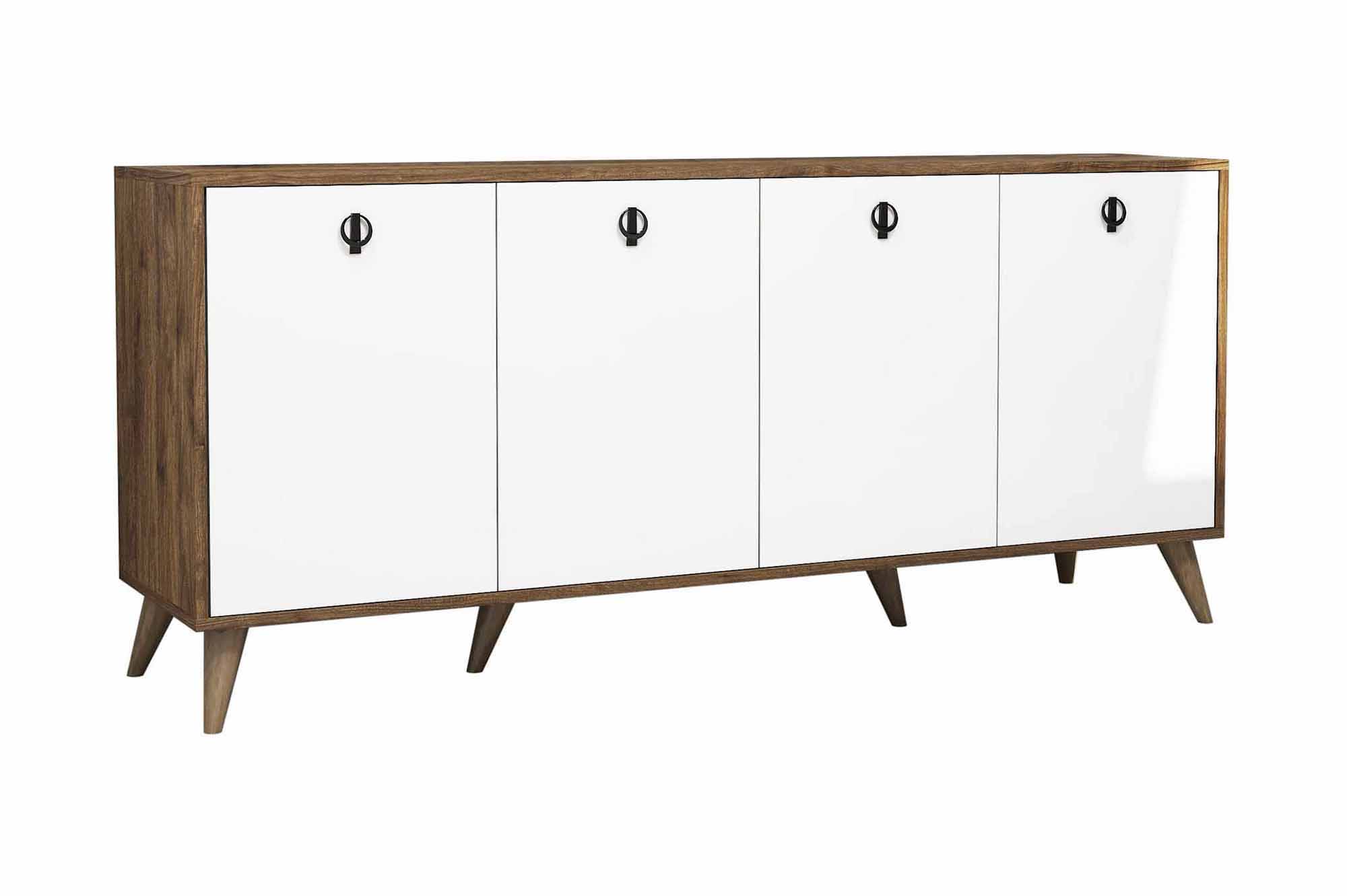 Konsollbord Mastara 180 cm Mörkbrun/Vit