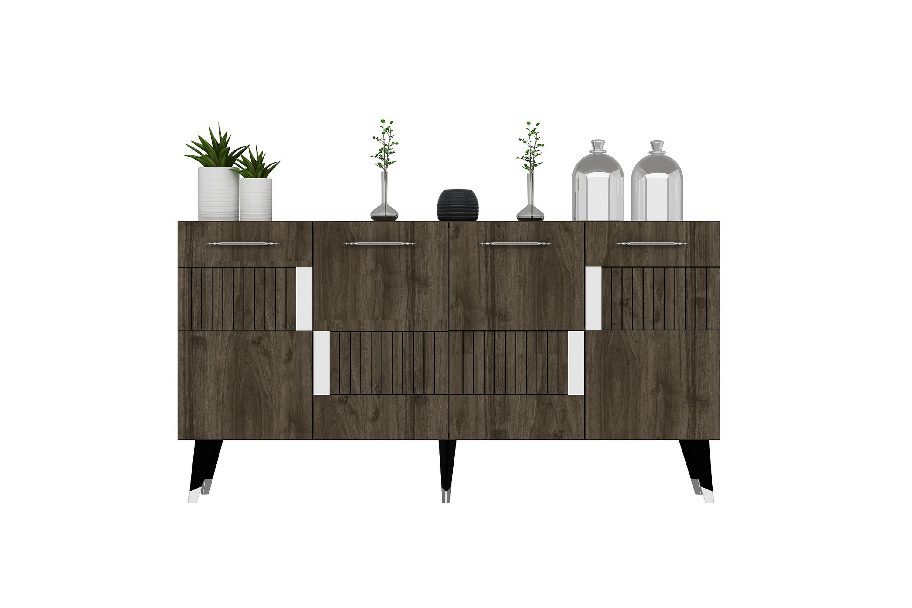 Konsollbord Moda 150 cm Valnöt/Silver