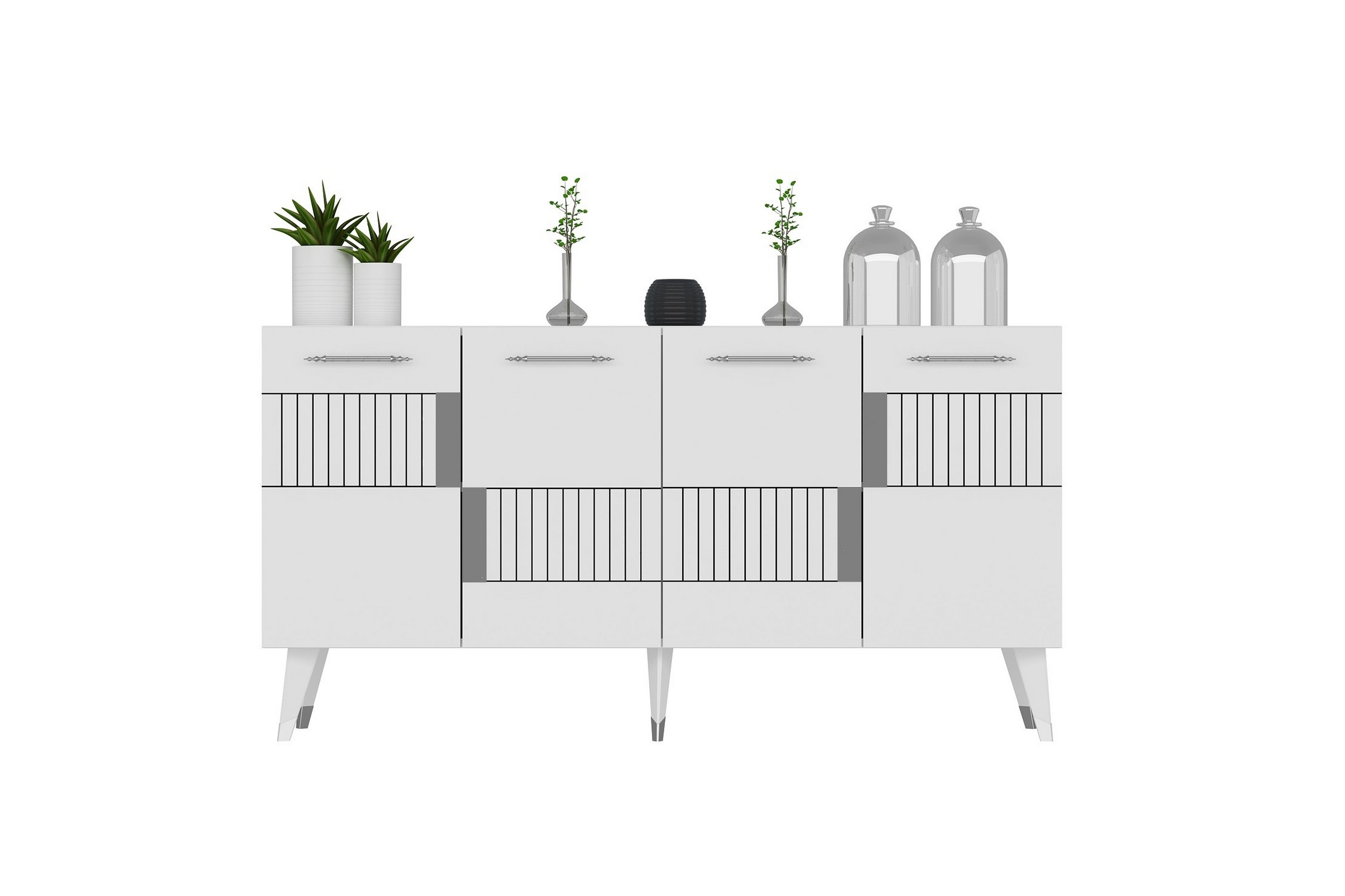 Konsollbord Moda 150 cm Vit/Silver