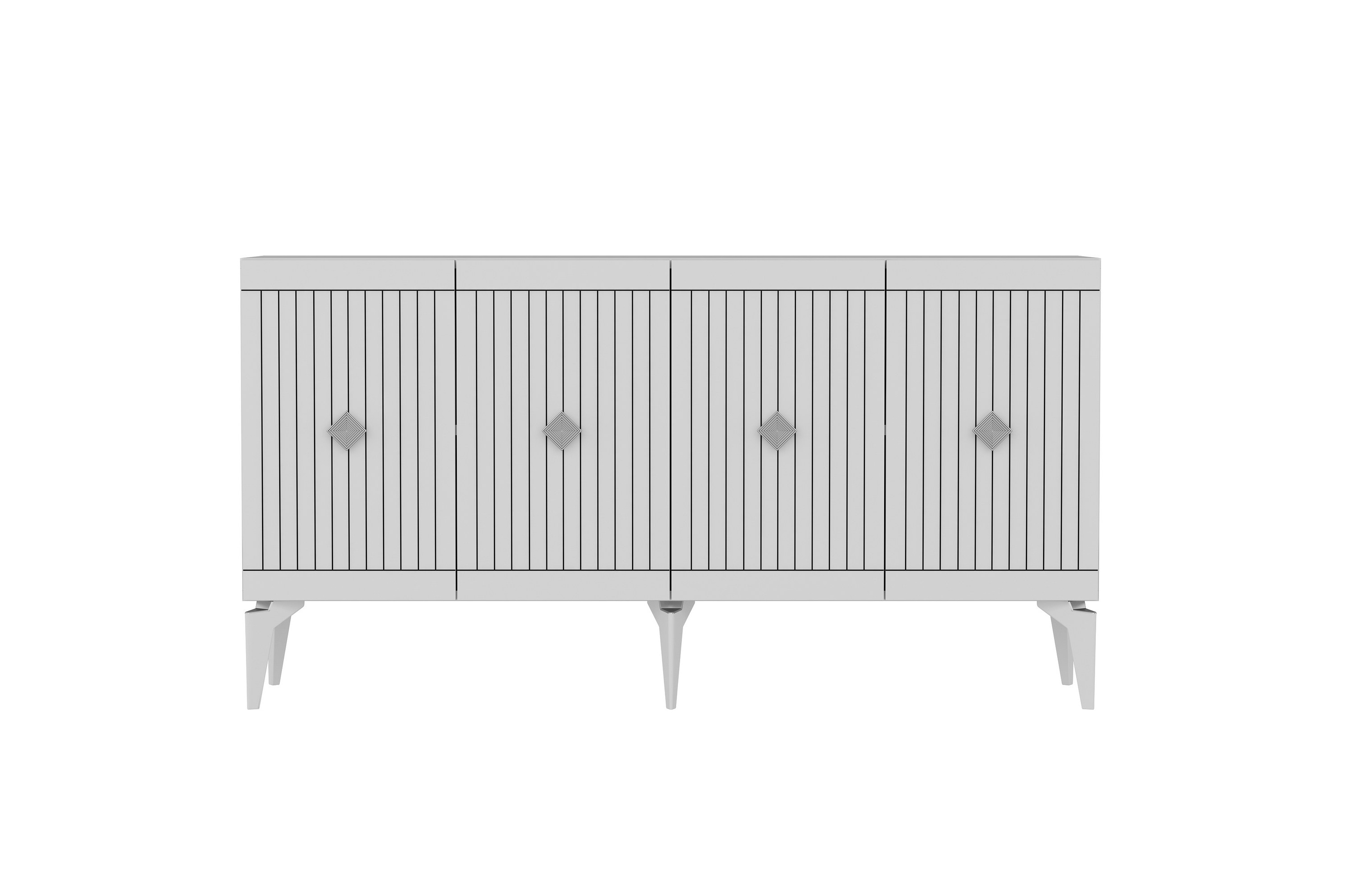 Konsollbord Naruyuki 150 cm Vit/Silver