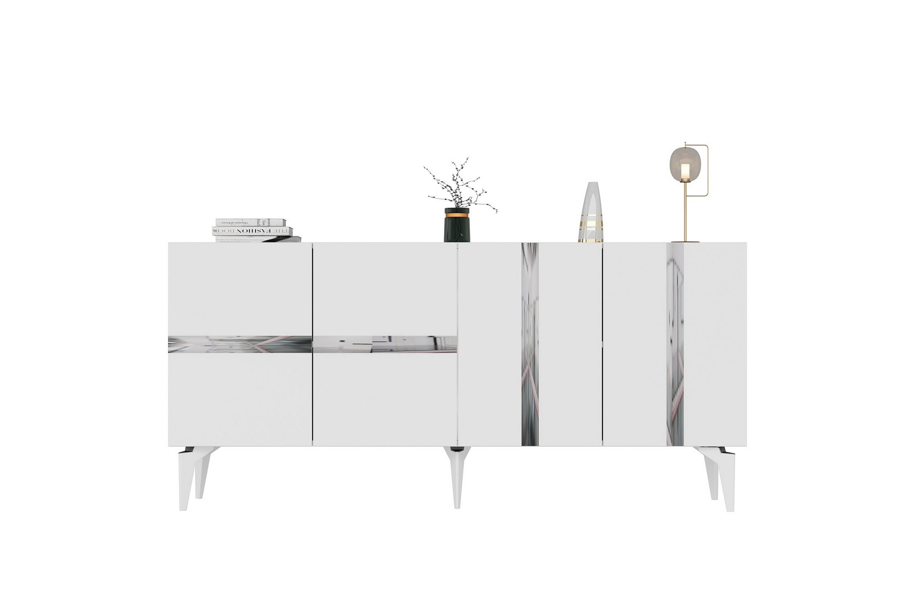 Konsollbord Vania 150 cm Vit/Silver
