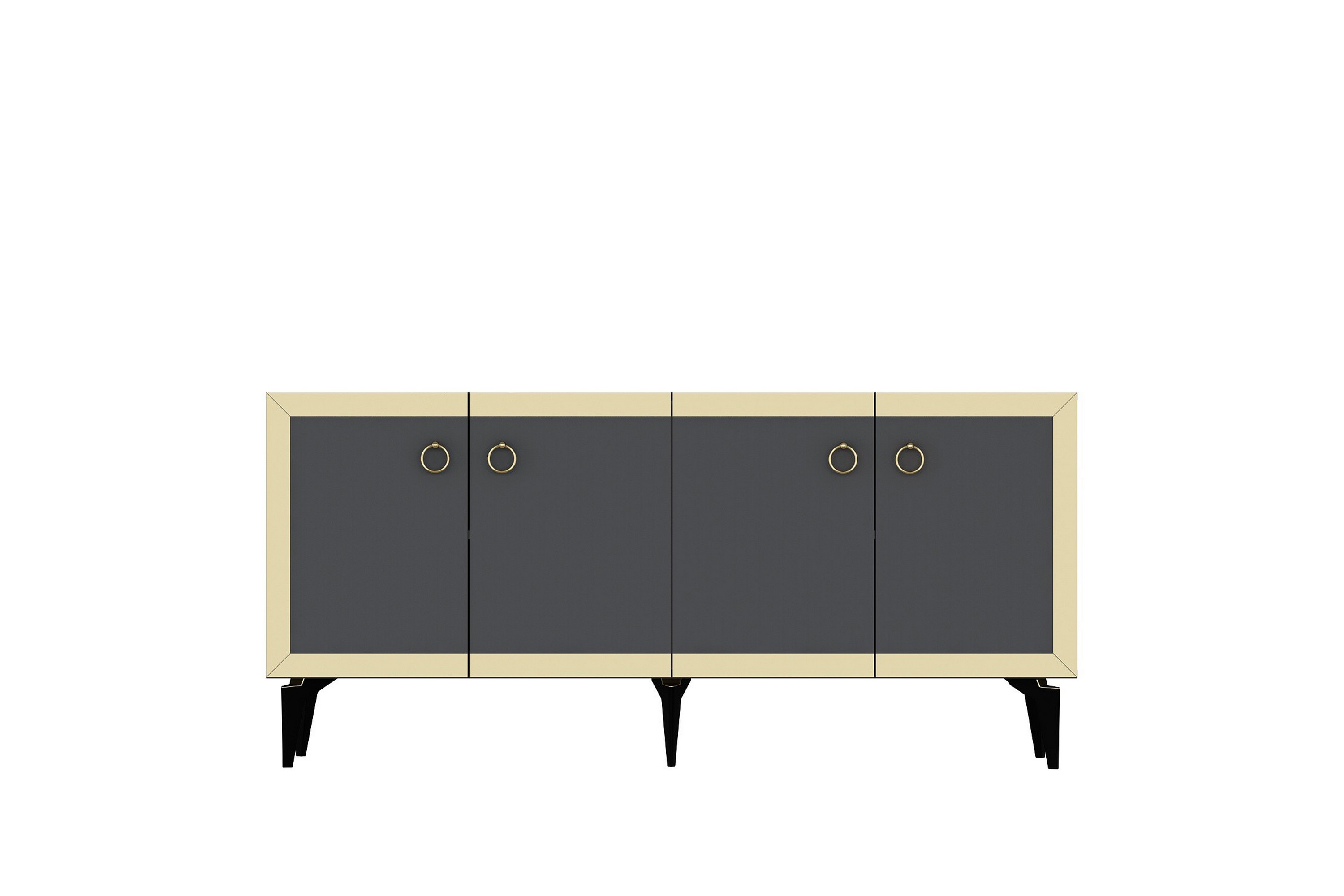 Konsollbord Ponny 150 cm Antracit/Guld