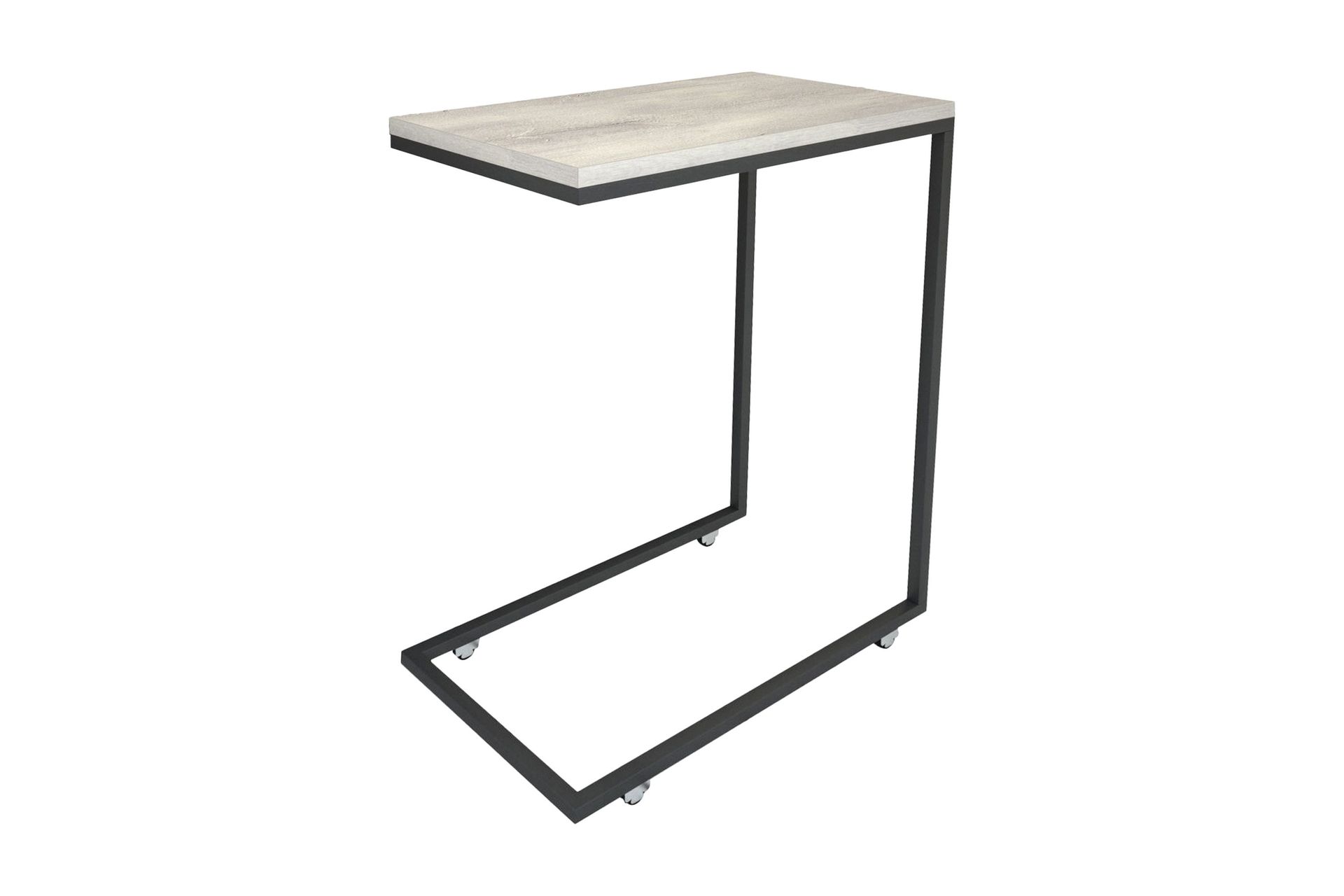 Maddeson Sidobord 46 cm - Ljus Natur/Svart