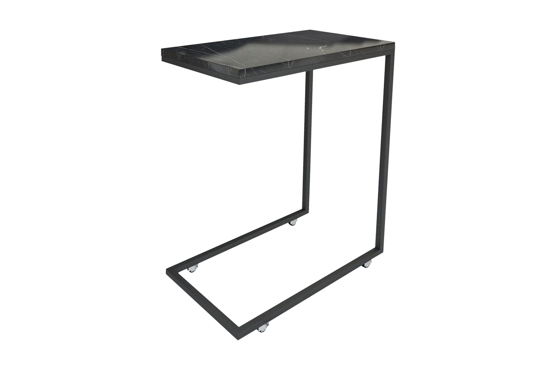 Maddeson Sidobord 46 cm - Svart/Vit