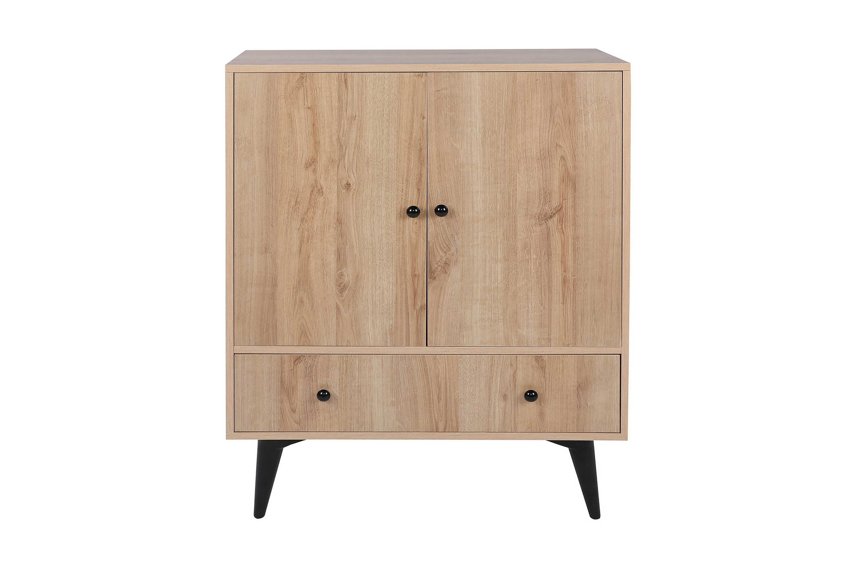 Sidobord Chaon 90 cm Natur/Svart