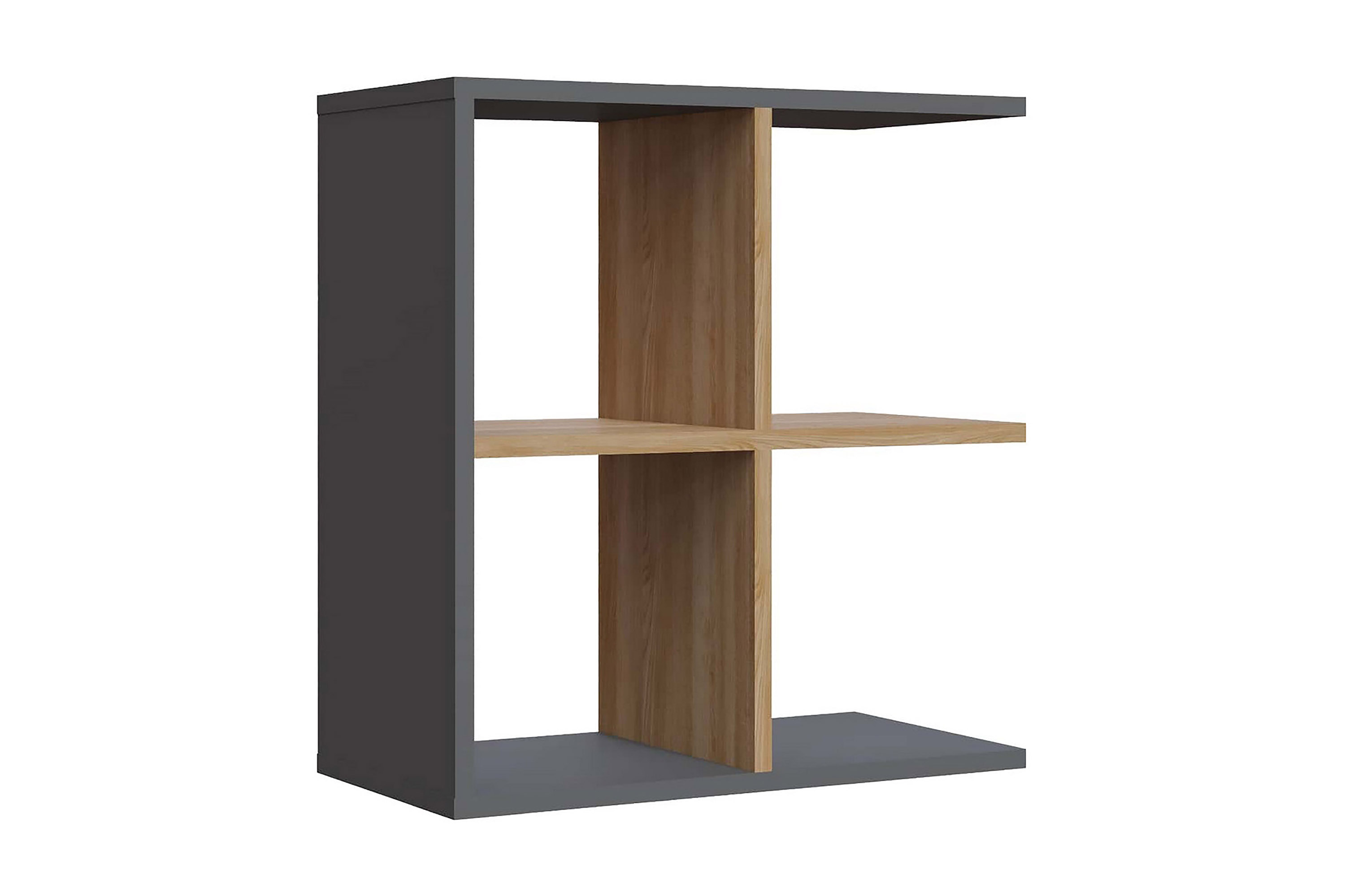 Sidobord Hamlets 60 cm Natur/Antracit/Svart