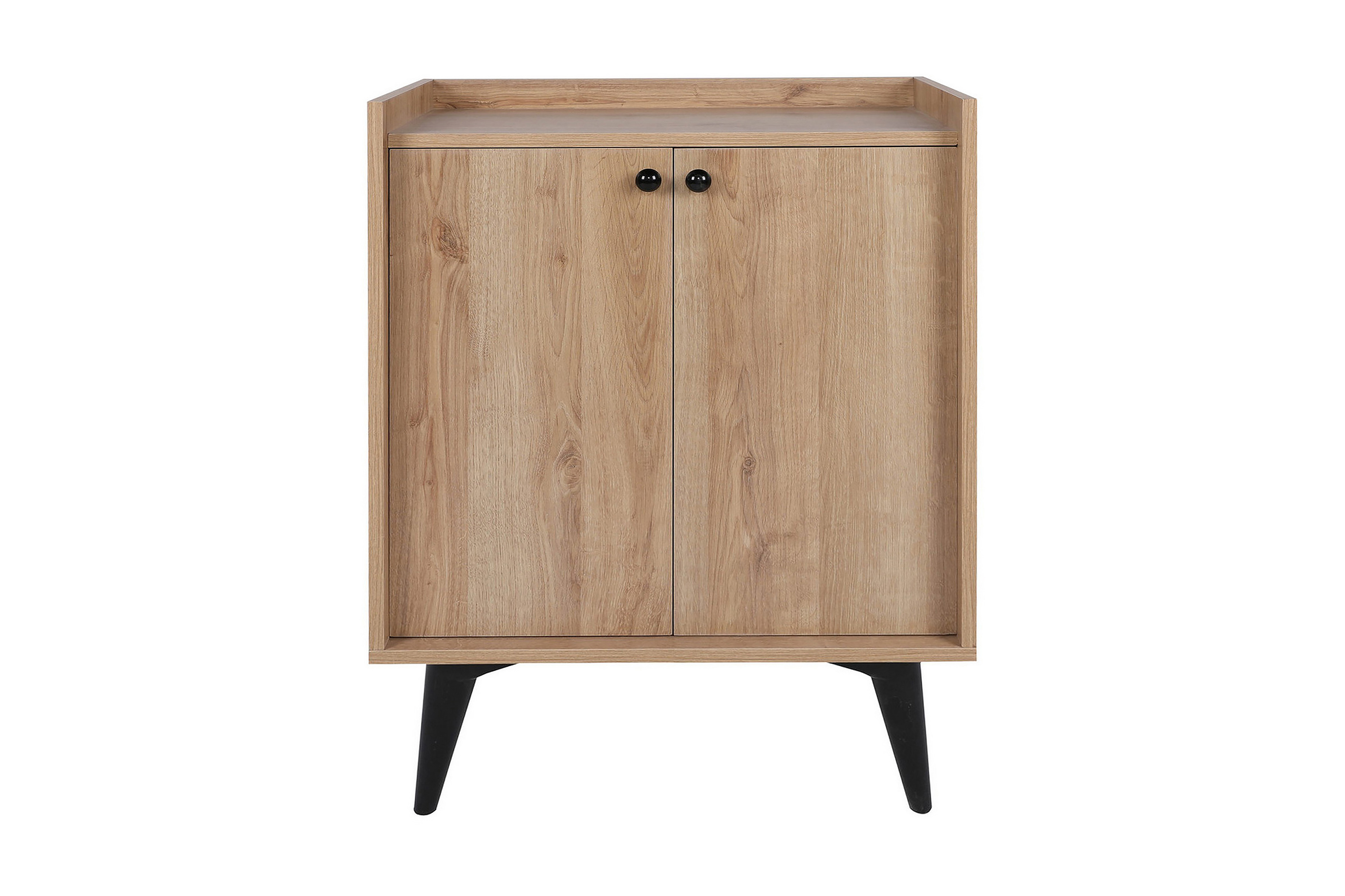 Sidobord Leysium 70 cm Natur/Svart