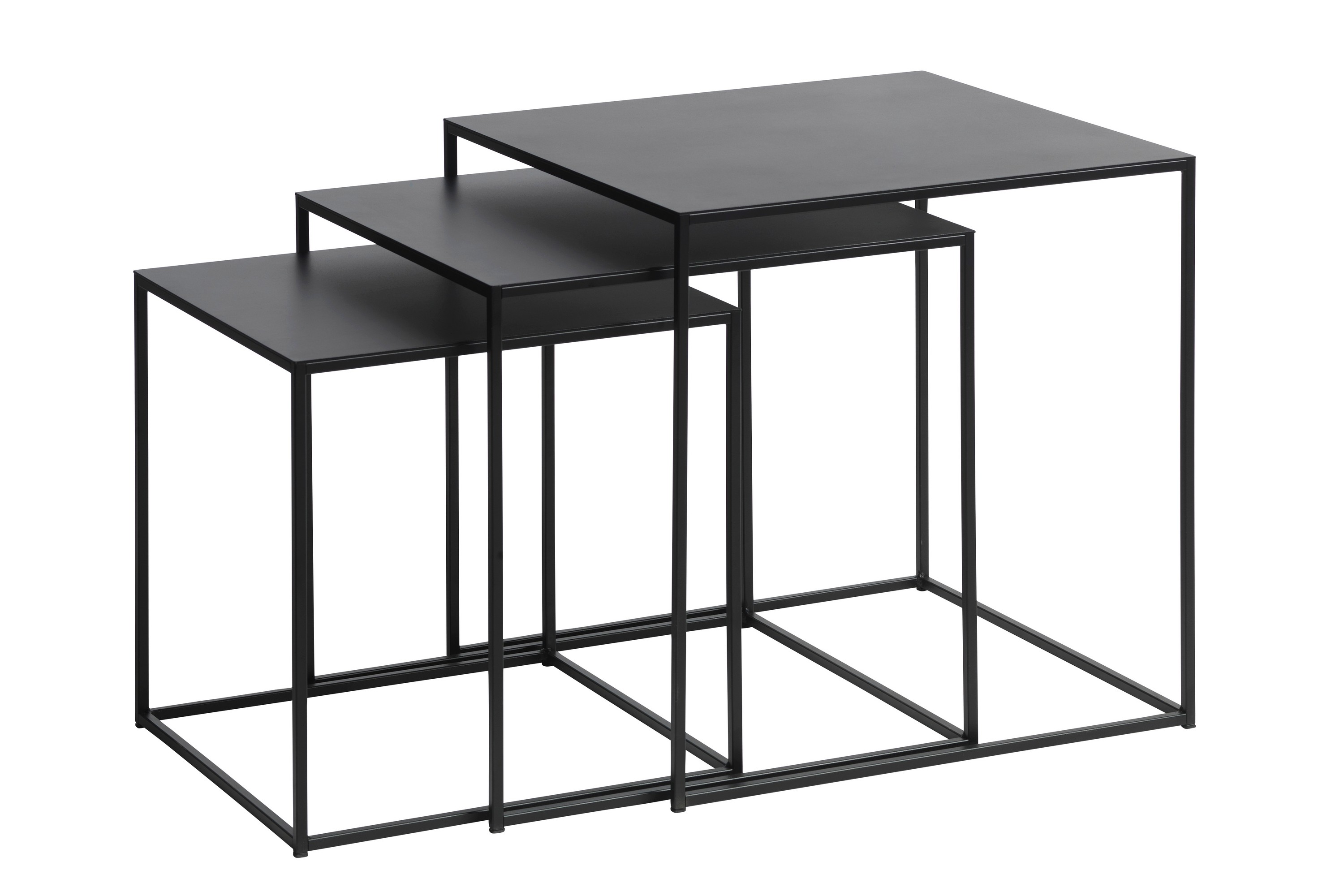 Sidobord Venim 3 st Svart