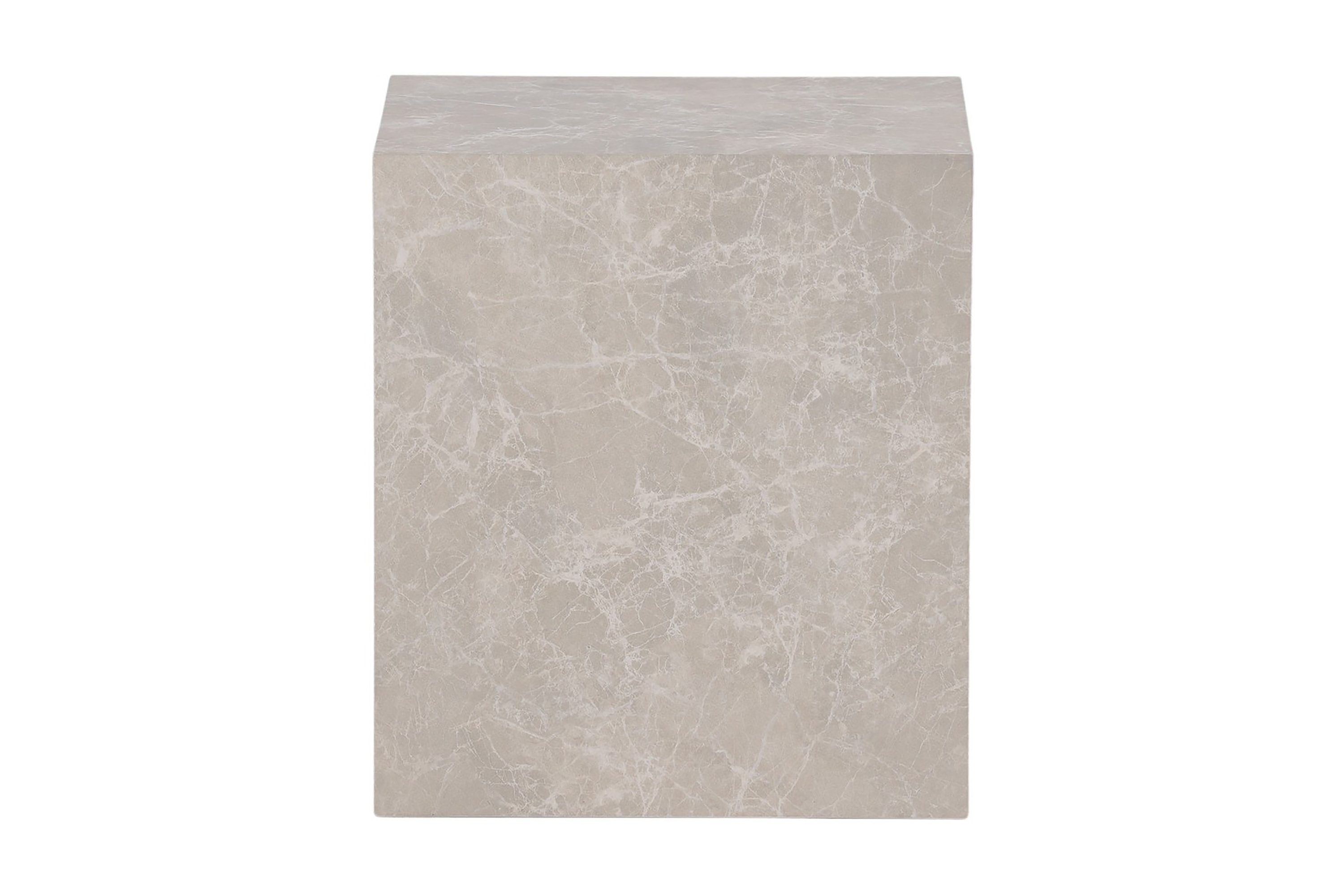 York High Travertin Sidobord 40x40x45 cm Beige