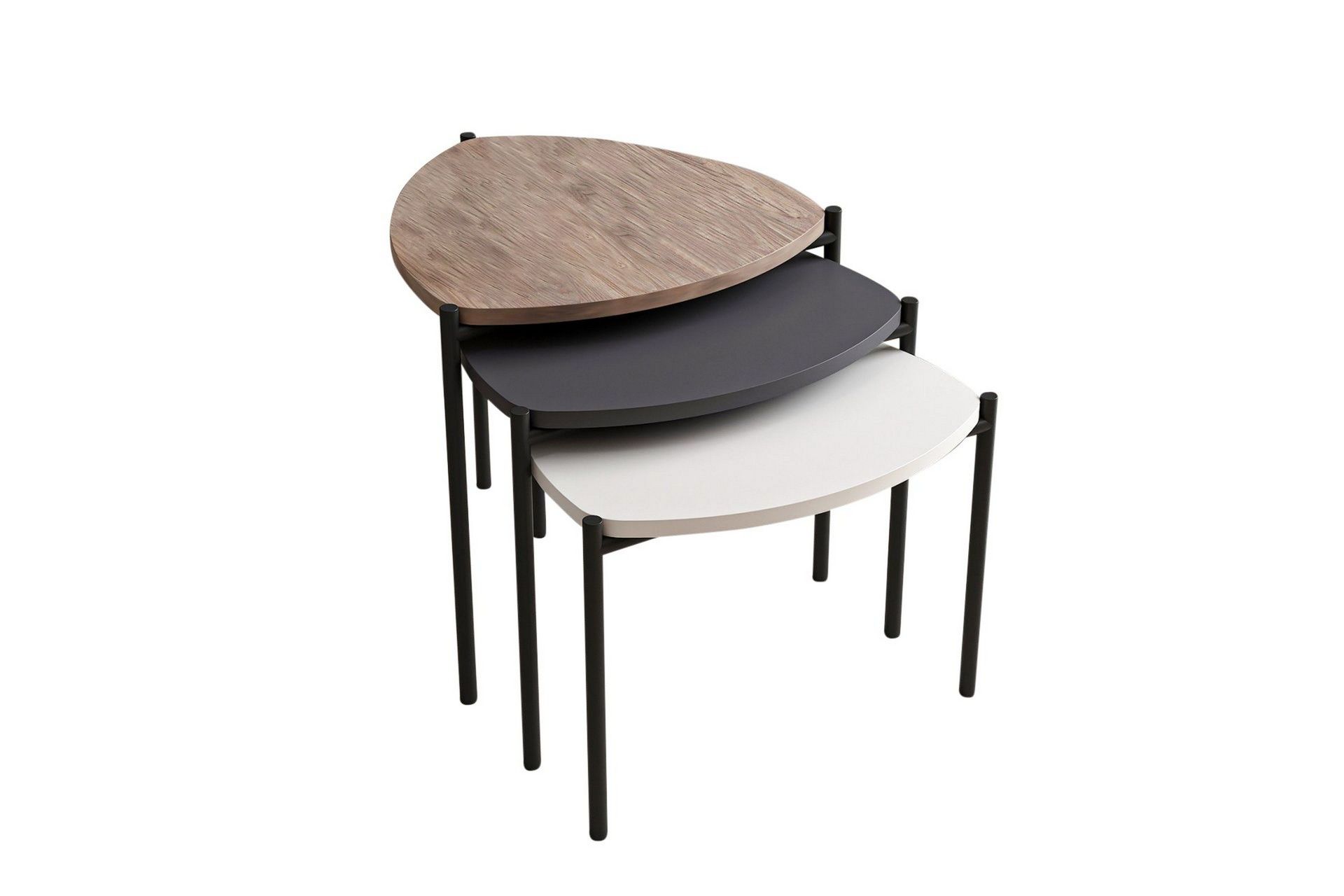 Lenny Satsbord - Vit/Antracit/Valn&ouml;t