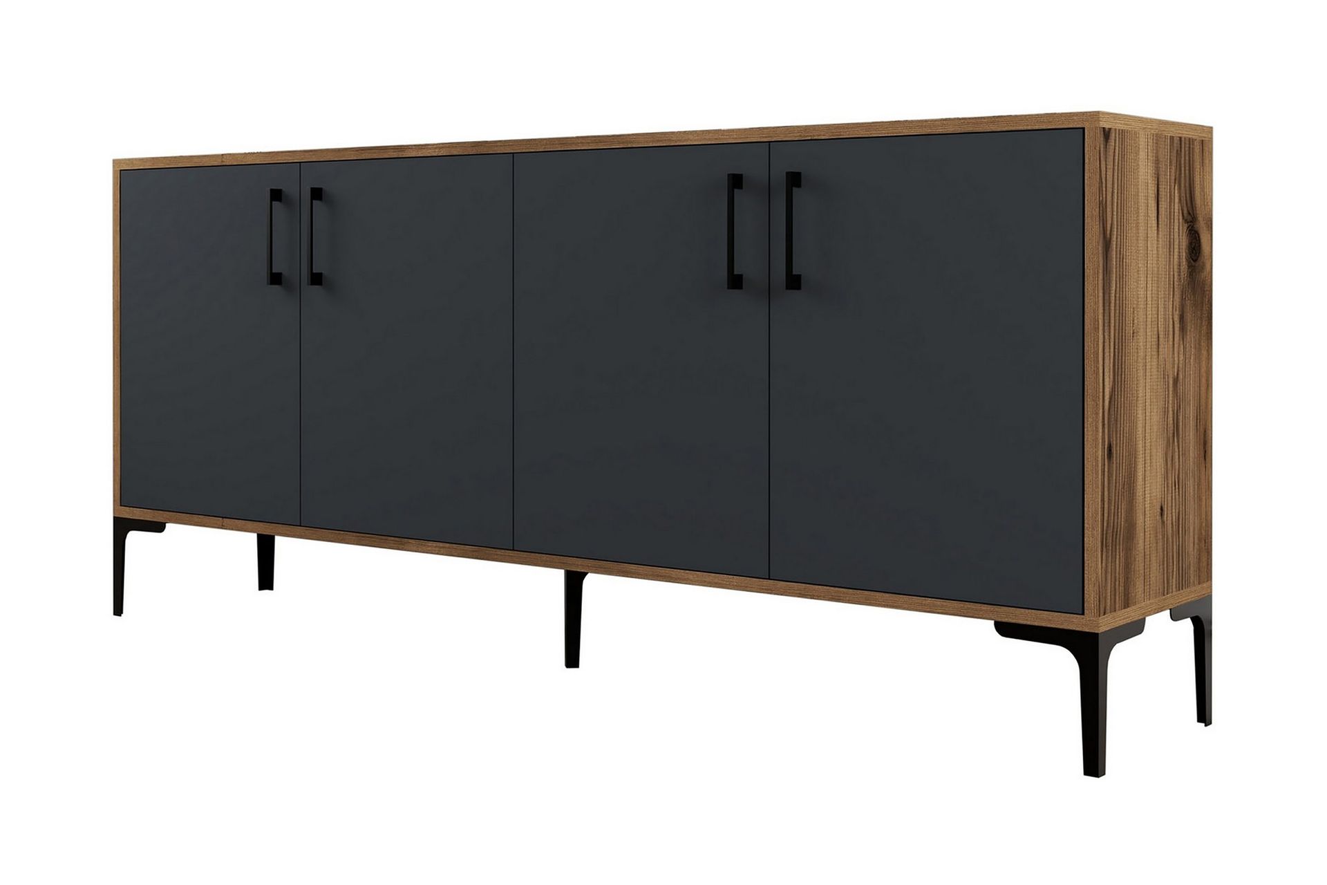 Levents Avlastningsbord 180 cm - Valn&ouml;t/Antracit