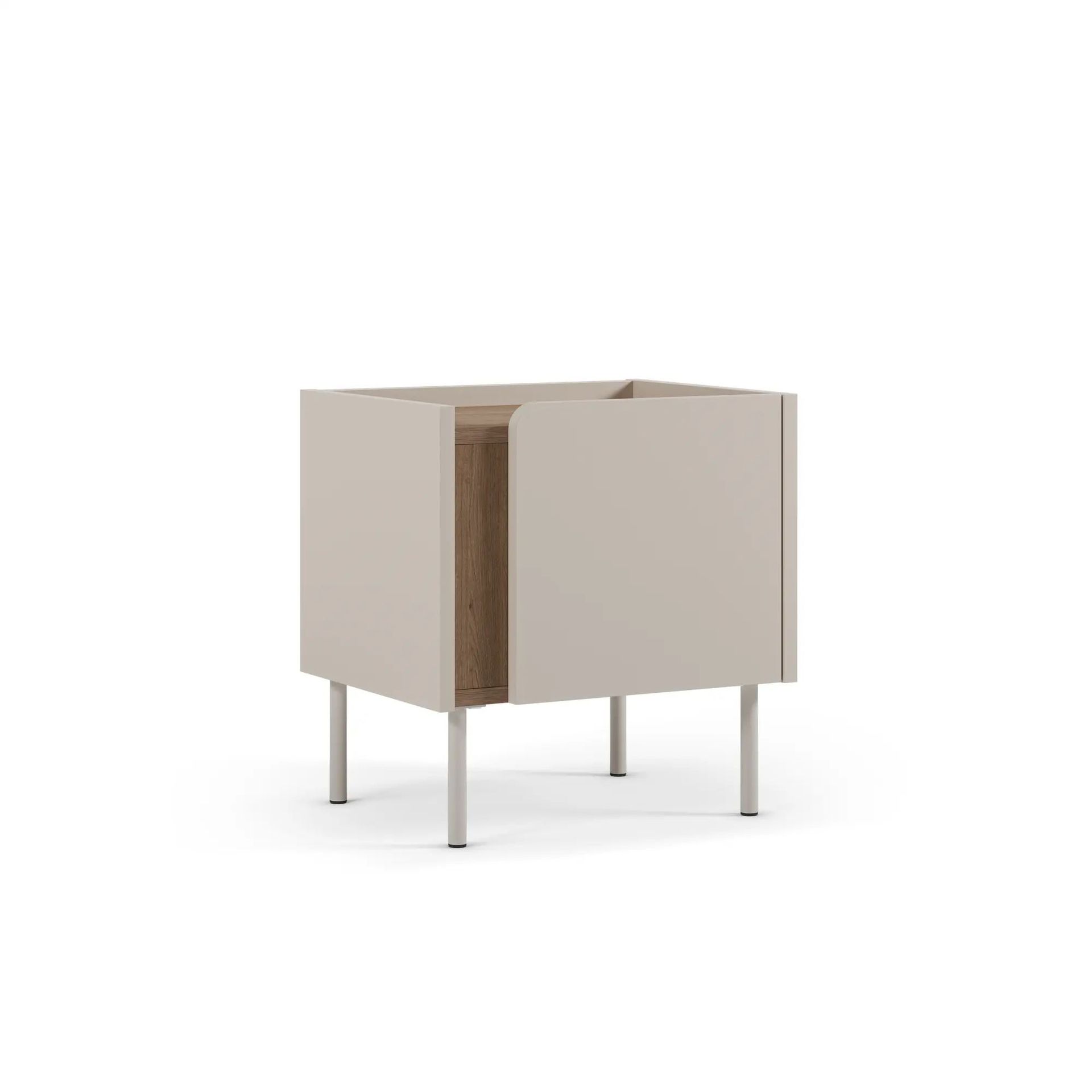 Lomar Nattduksbord 45,5x47,8x35 cm - Naturlig ek, sandsten