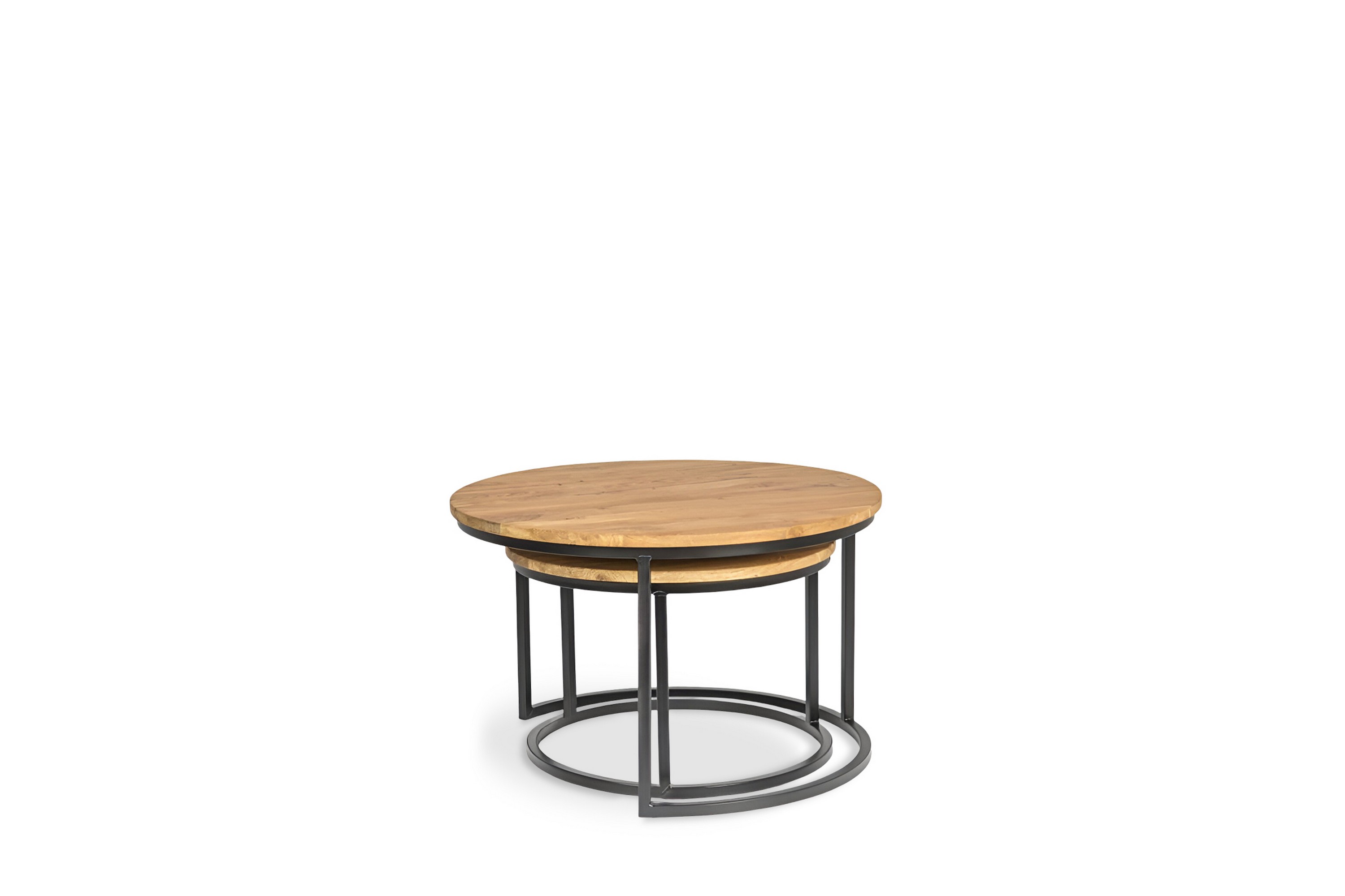 Newport Satsbord 75 cm Runt i massivt träBrun