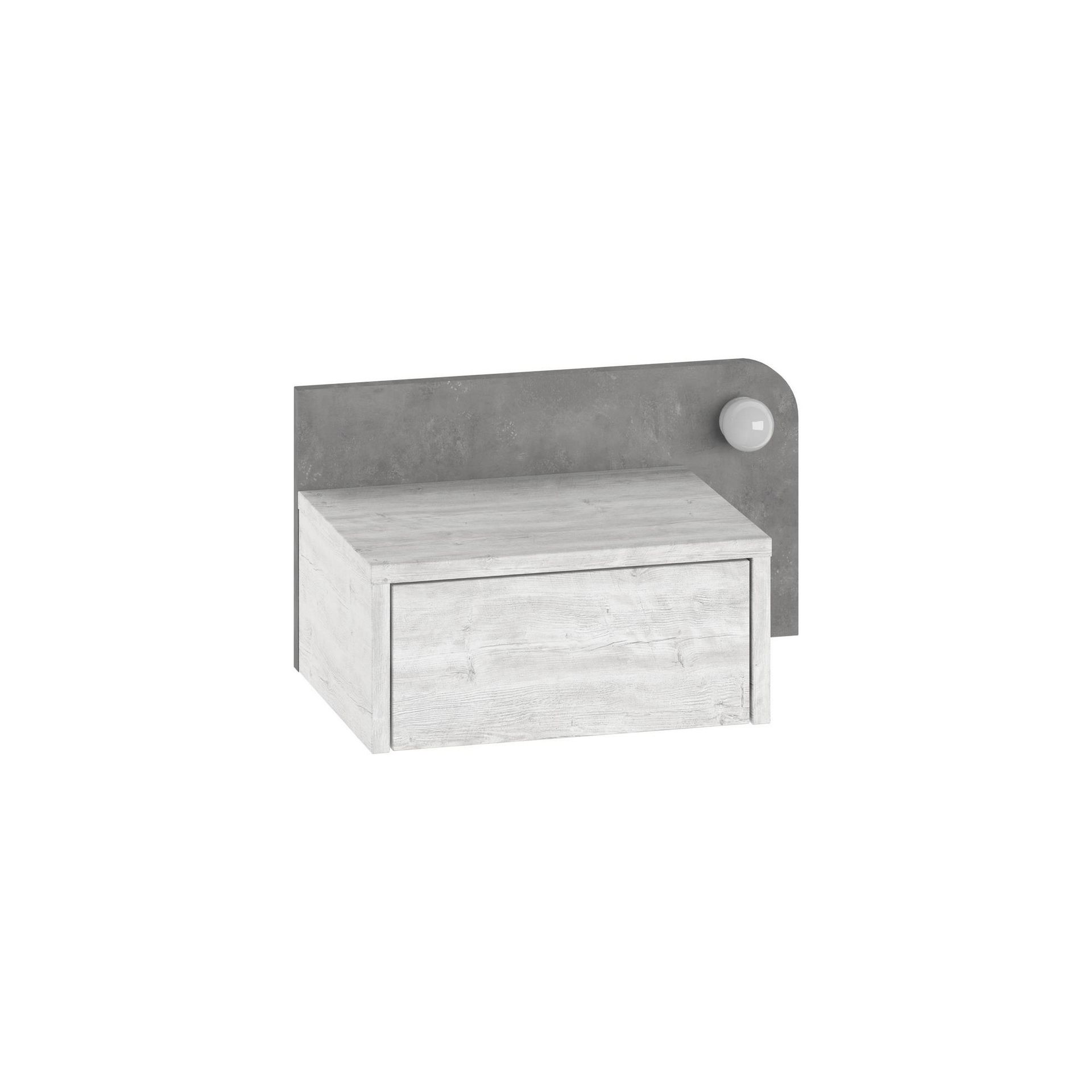 Nosina Sängbord 52 cm - Ancient White och Retro Grey