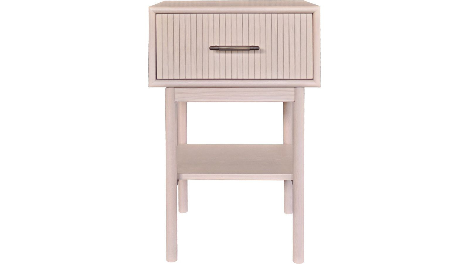Råvika Sängbord 1 låda 66 cm - Vitpigmenterad ek