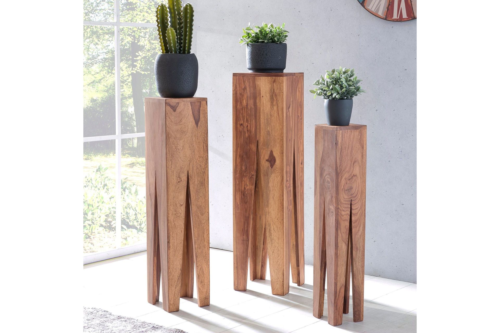 Monseratt Satsbord 3-pack - Tr&auml;/natur