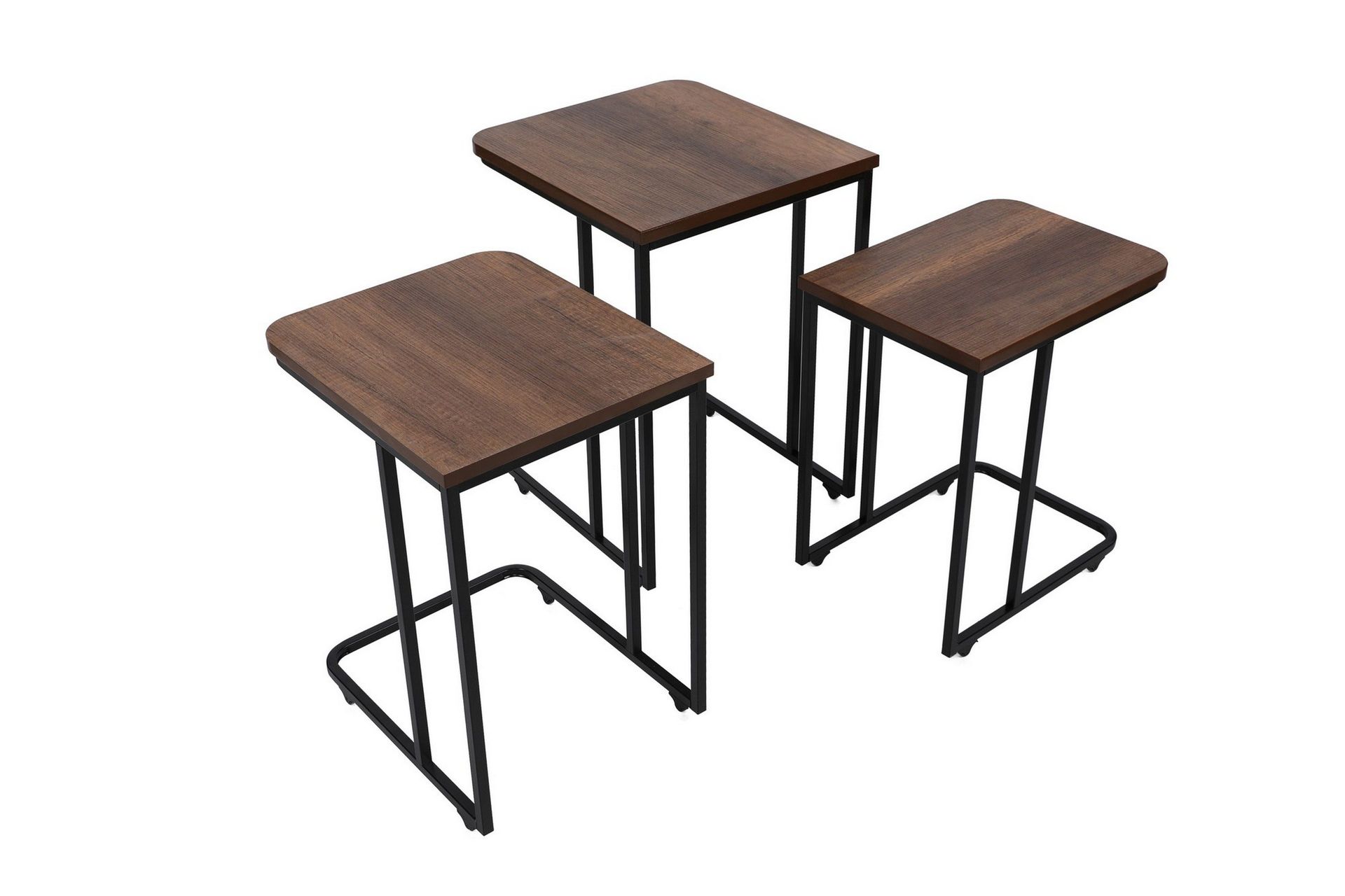 nagako satsbord brun/svart - hanah home