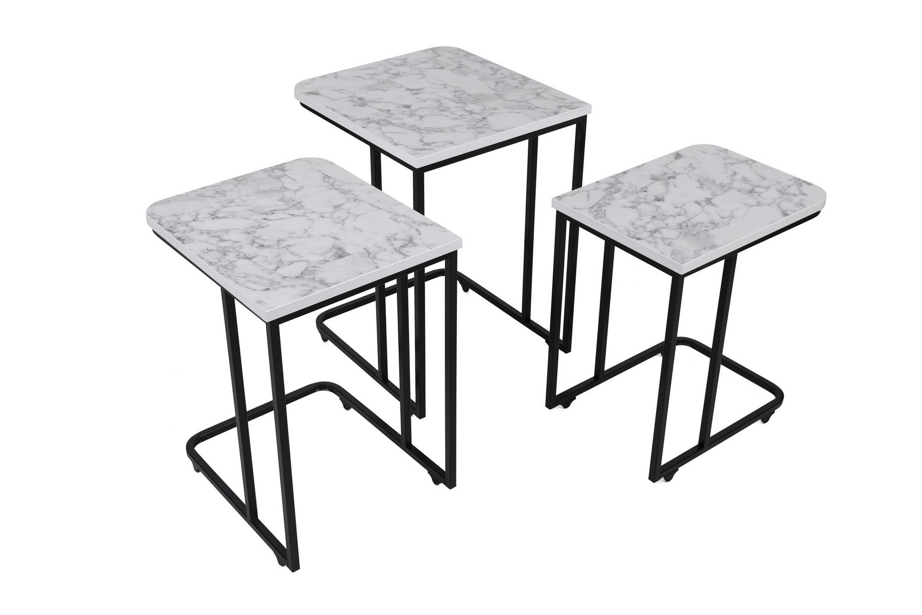 Satsbord Nagako Vit/Svart Hanah Home