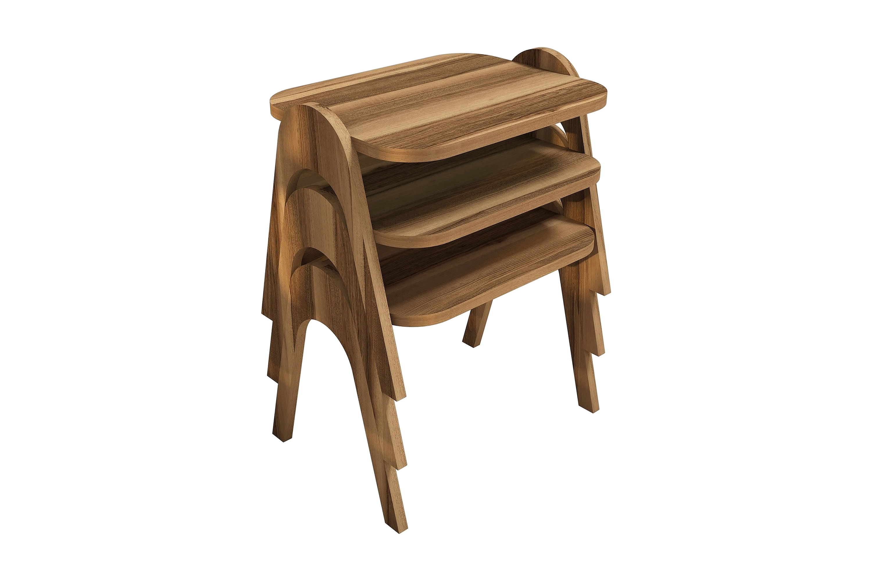 Satsbord Amtorp 49 cm 3 Bord Brun