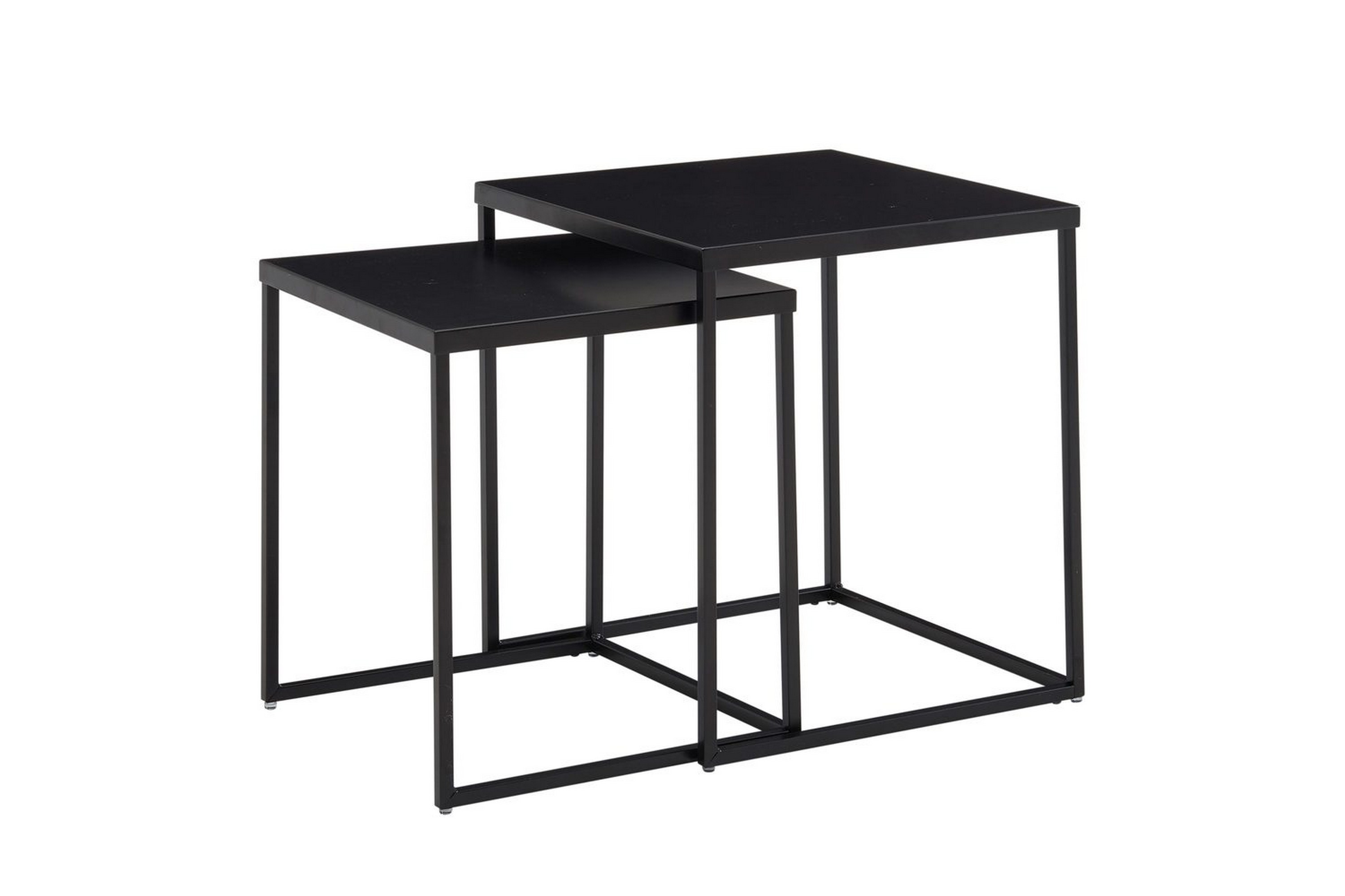 satsbord wohnling set om 2 metall pulverlackerad med metallben modern -