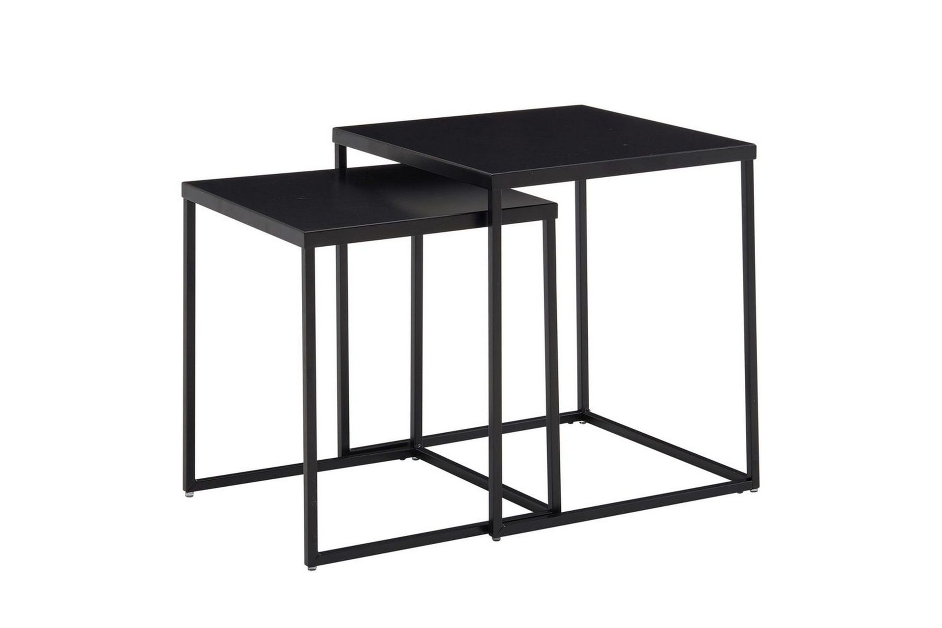 Satsbord Wohnling Set om 2 metall pulverlackerad med metallben modern -