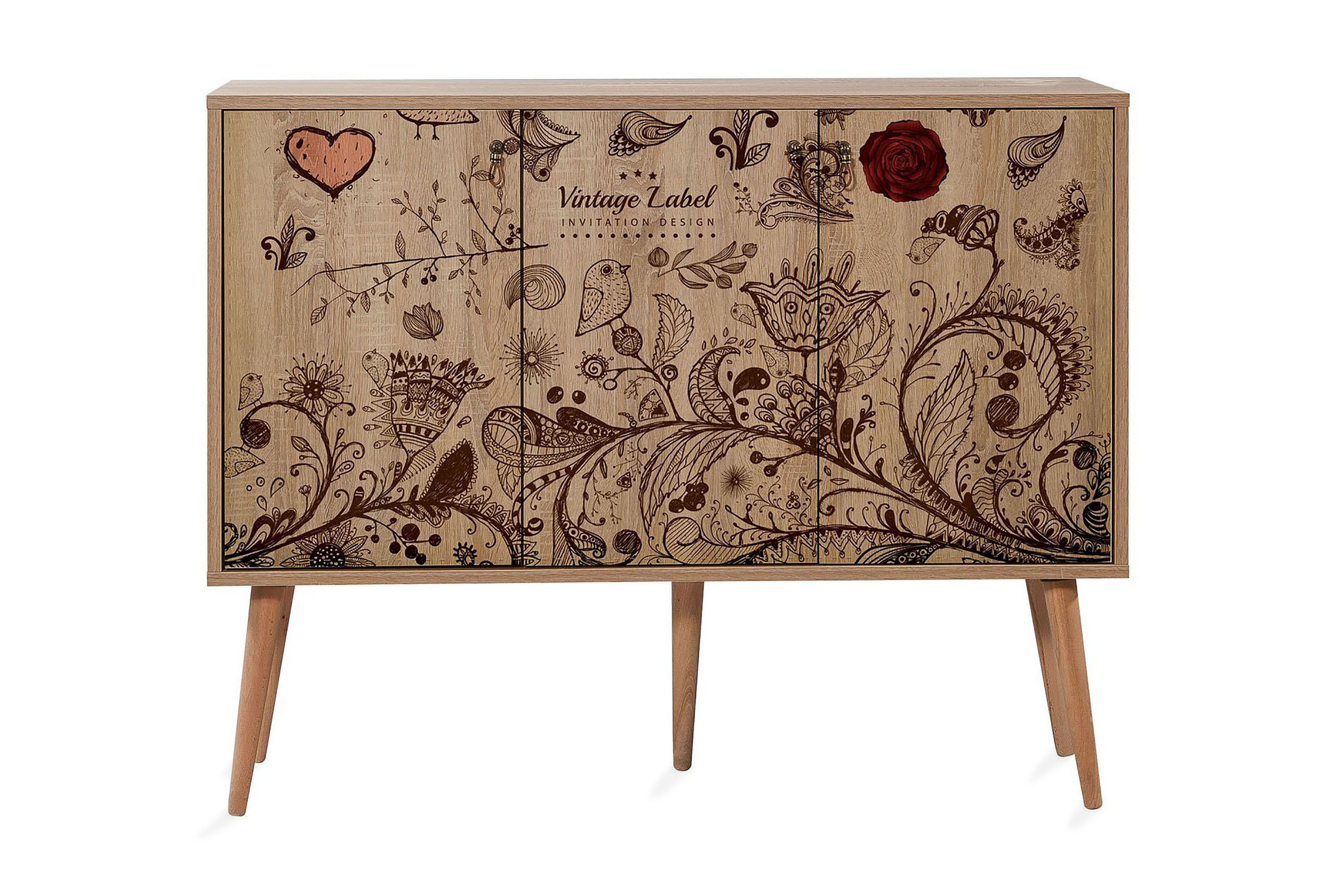 skänk dirk vintage label - mönstrad