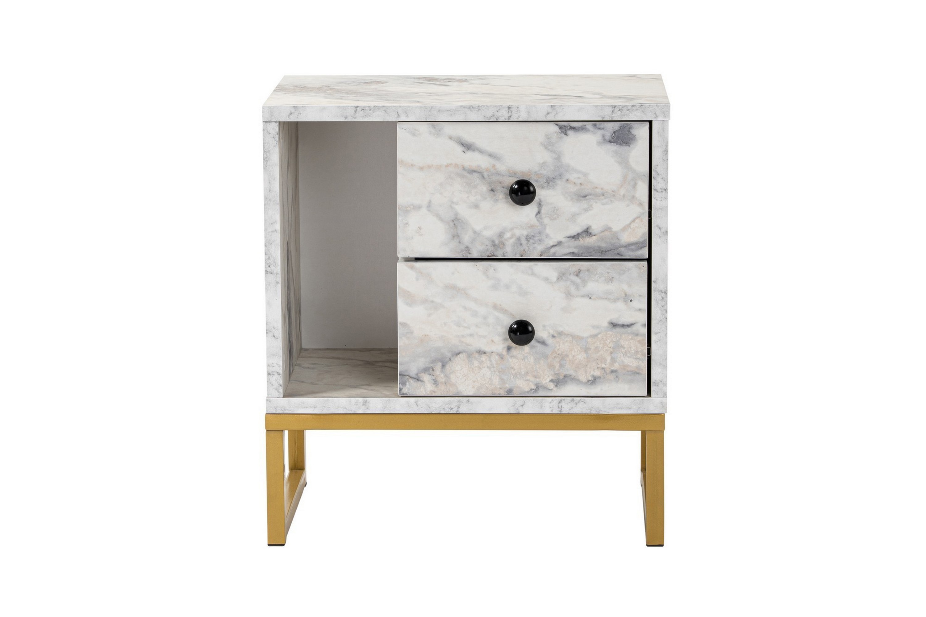 Sonali Sängbord 45 cm Marmor/Guld