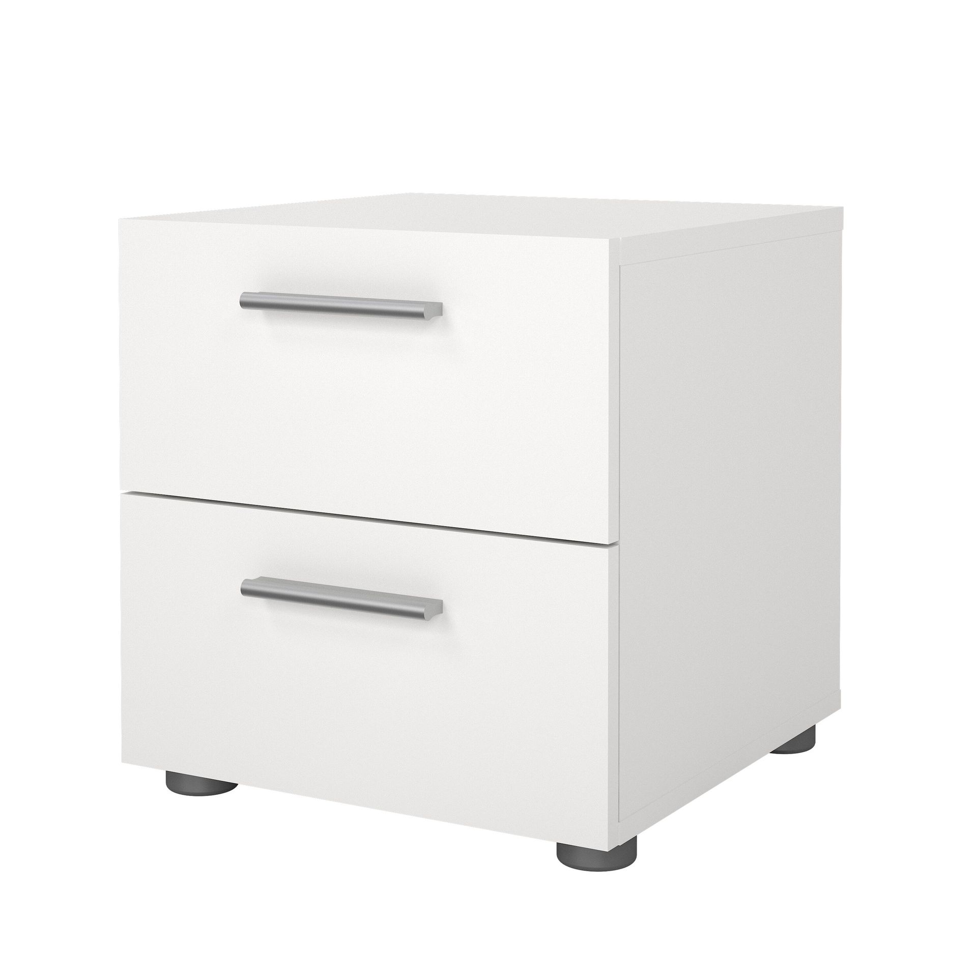 Suntia Nattduksbord med 2 lådor 40x40x42 cm -