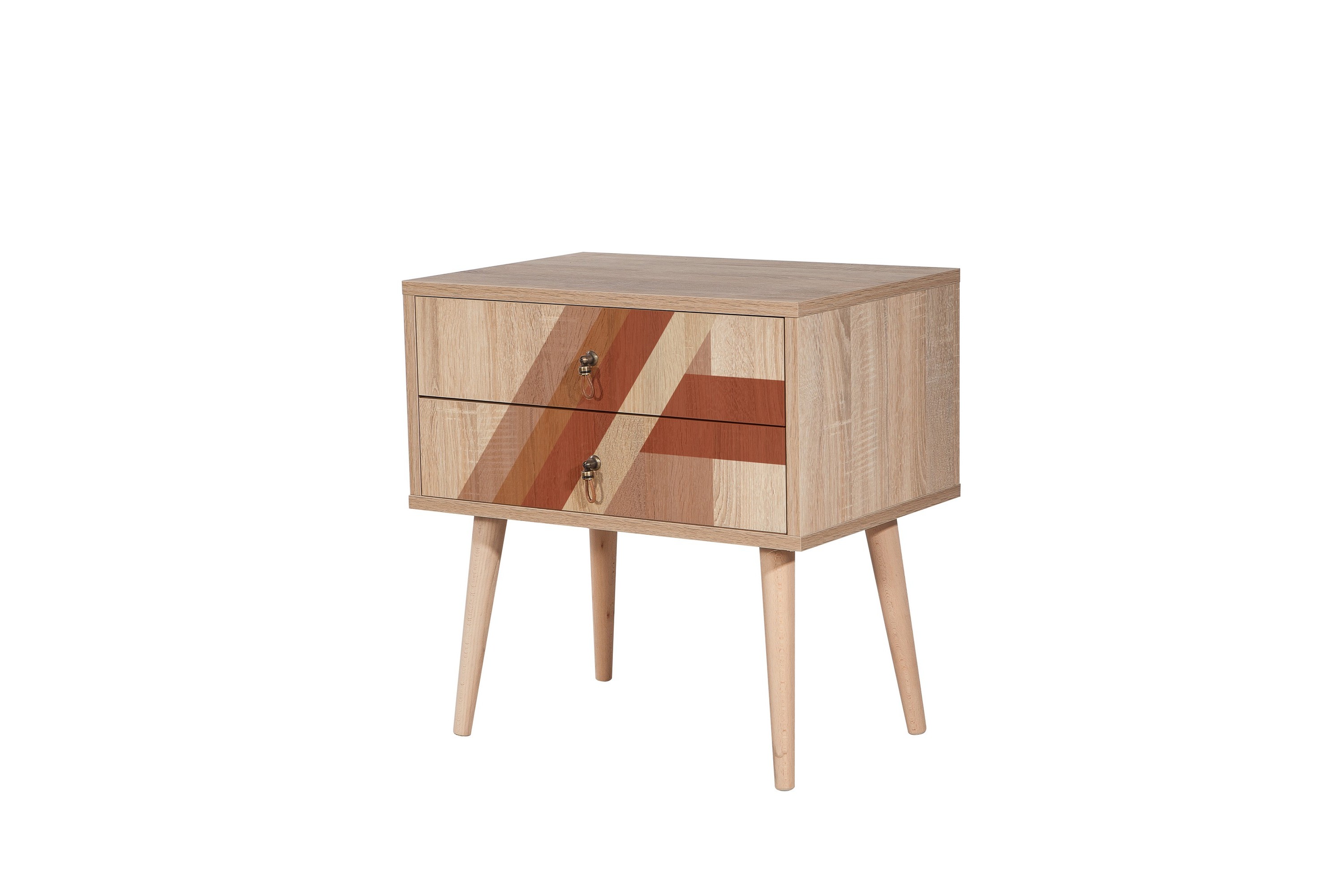 sängbord bertoaria 60x40 cm brun - hanah home